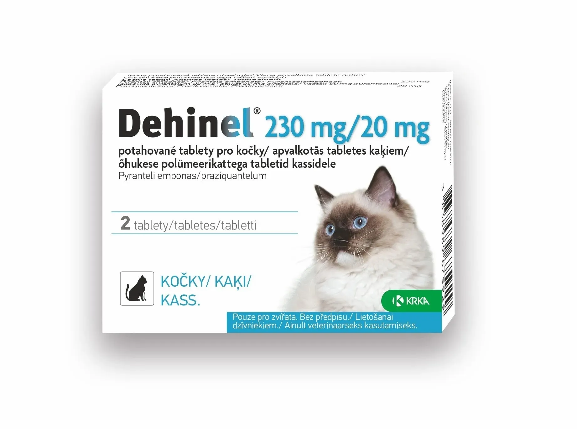 DEHINEL TABLETES 230MG/20MG N2 KAĶIEM - Produkta attēls 