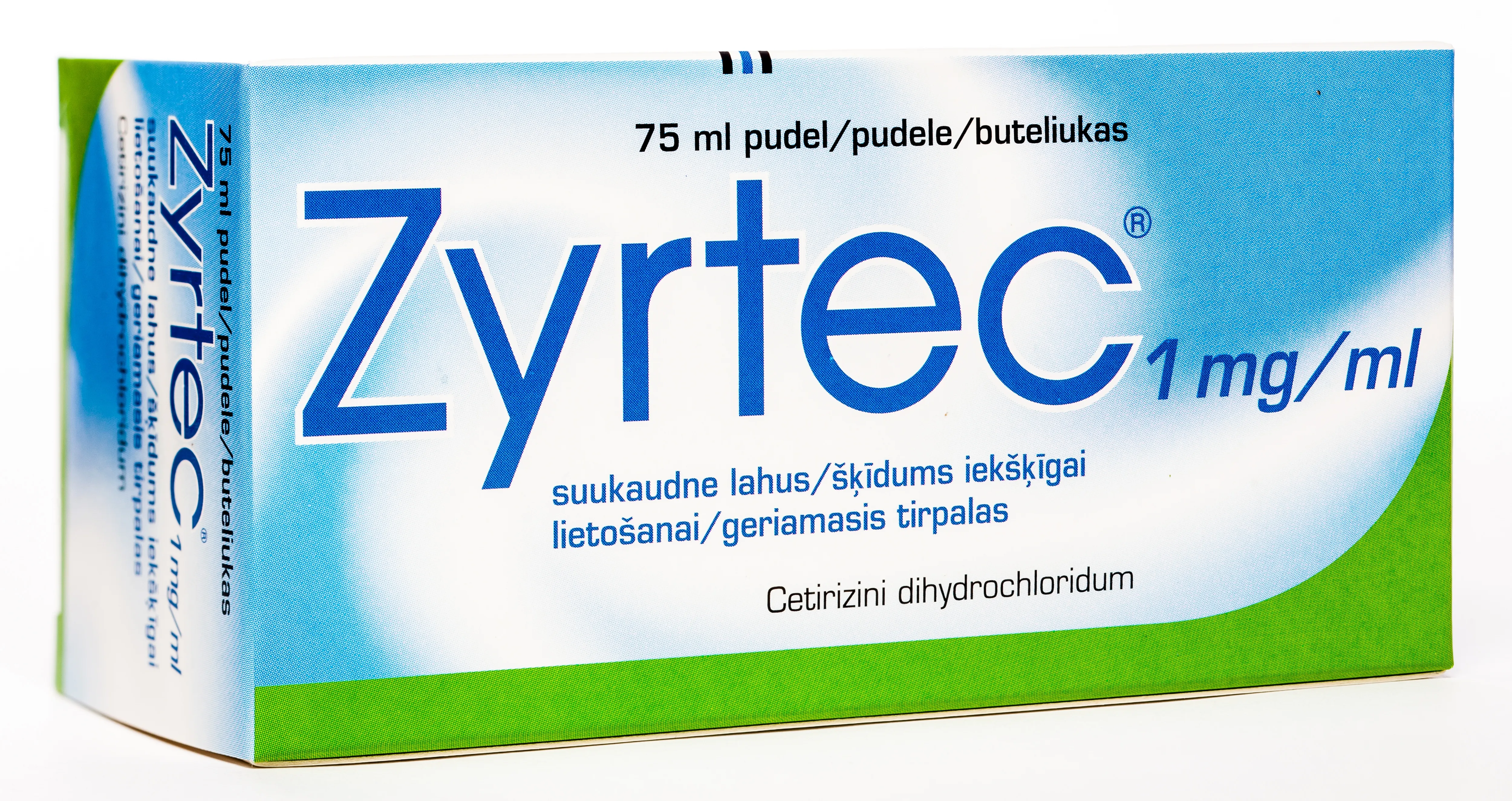 ZYRTEC 1MG/ML ŠĶĪDUMS 75ML - Produkta attēls 