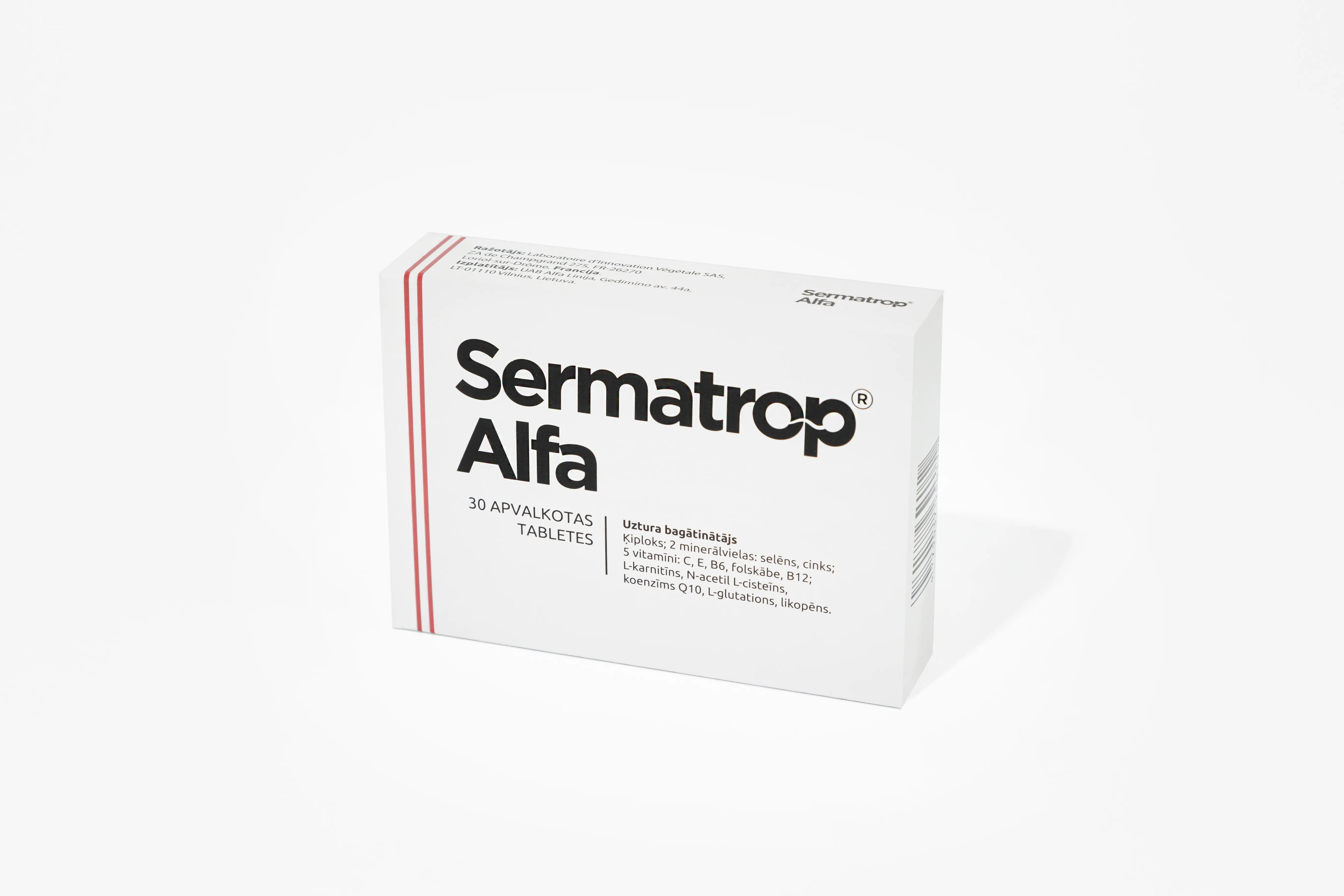 SERMATROP Alfa tabletes, 30 gab. - Produkta attēls 