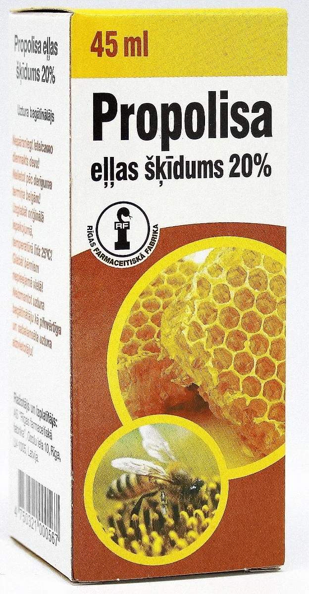RFF Propolisa šķīdums 20% (saulespuķu eļļā), 45 ml - Produkta attēls 2