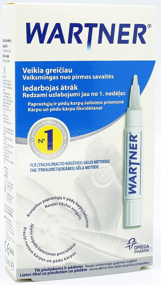 WARTNER skābes zīmulis kārpu likvidēšanai, 1.5 ml - Produkta attēls 1