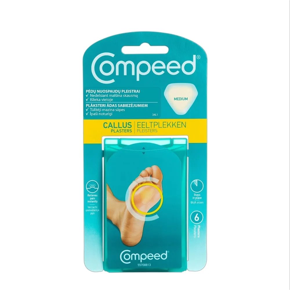 COMPEED® plāksteri ādas sabiezējumiem, 6gb. - Produkta attēls 