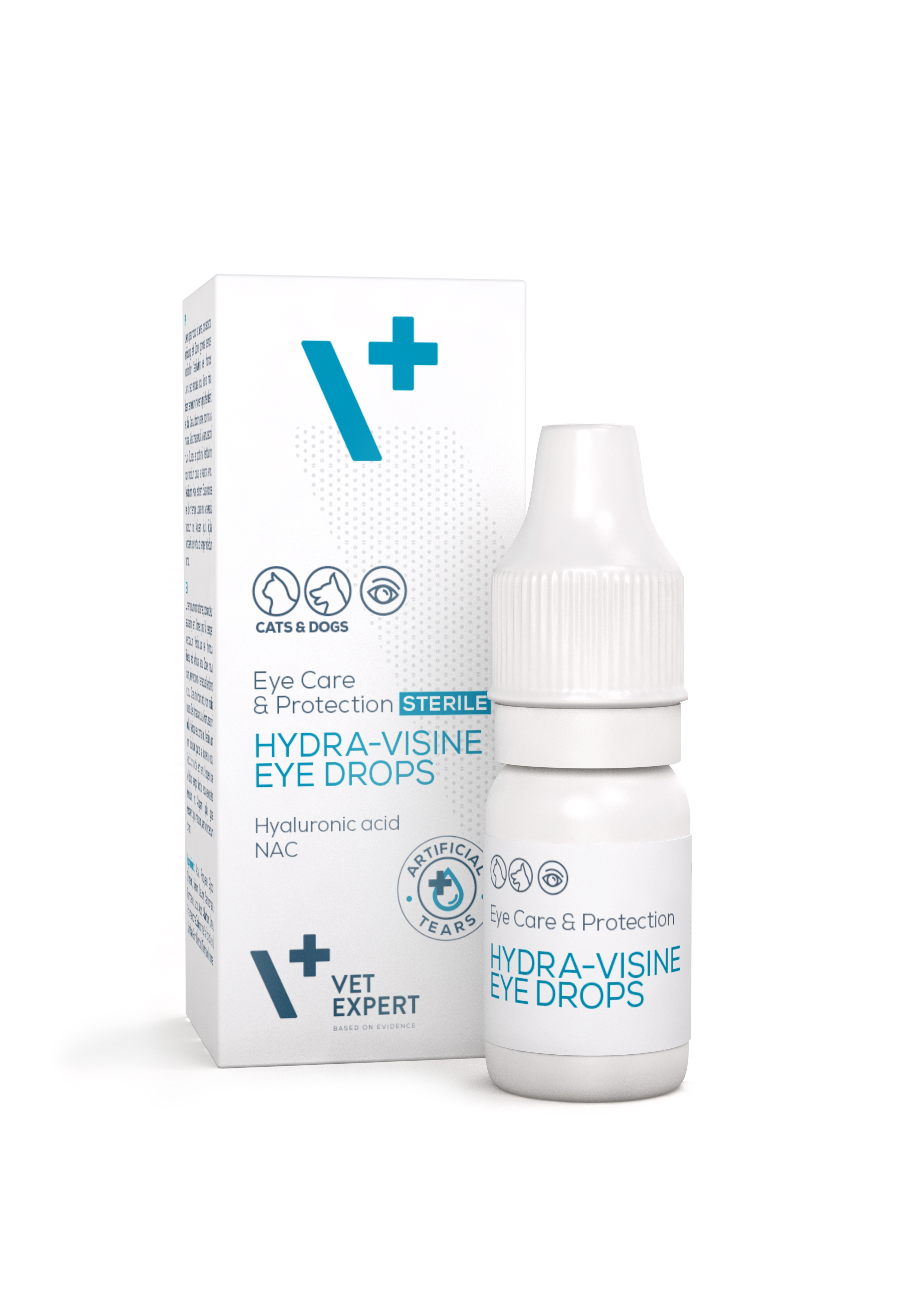 VE EYE DROPS HYDRA-VISINE ACU PILIENI 7ML KAĶIEM/SUŅIEM - Produkta attēls 