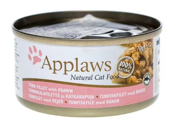 Applaws kaķu konservēta barība tuncis/garneles 70g - Produkta attēls 1