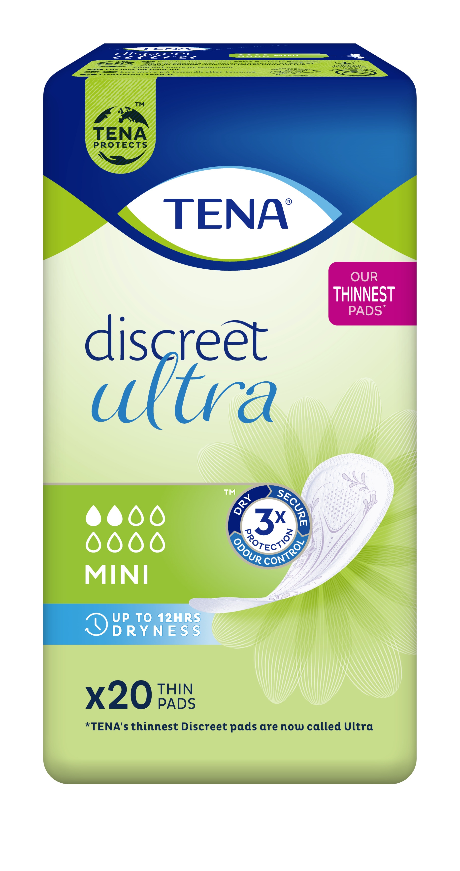 TENA Discreet Mini paketes, 20 gab. - Produkta attēls 