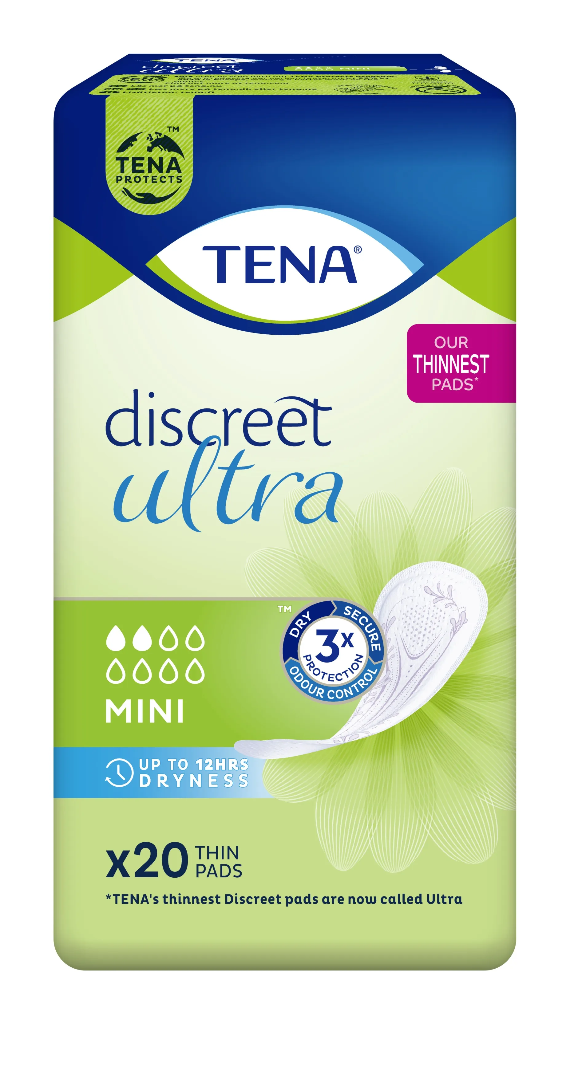 TENA Discreet Mini paketes, 20 gab. - Produkta attēls 