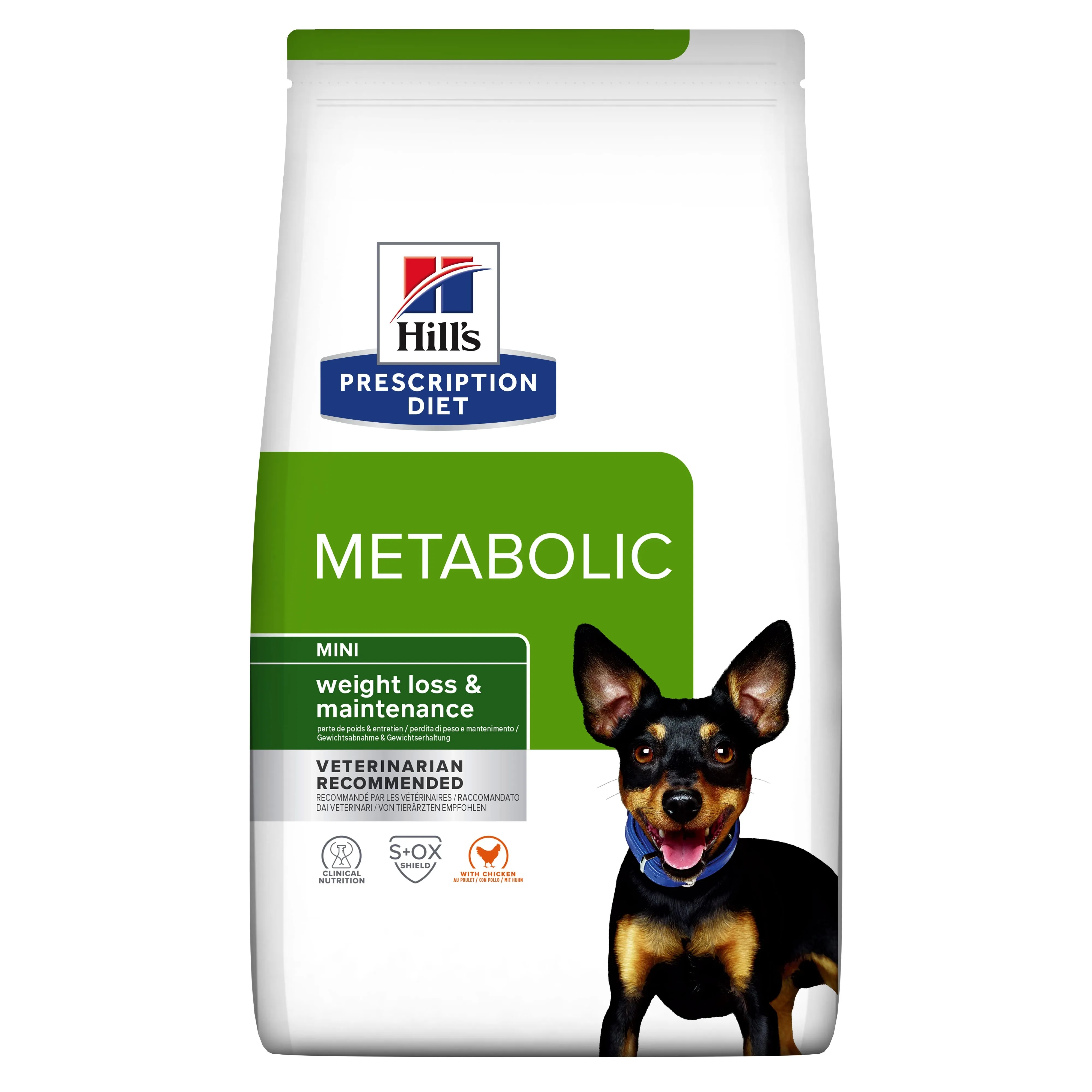 Hills PD suņu sausā barība Metabolic Mini vista 1kg - Produkta attēls 