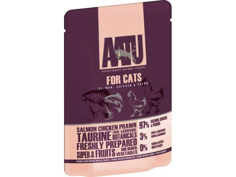 AATU KAĶU PAC LASIS/VISTA/GARNELES 85G - Produkta attēls 