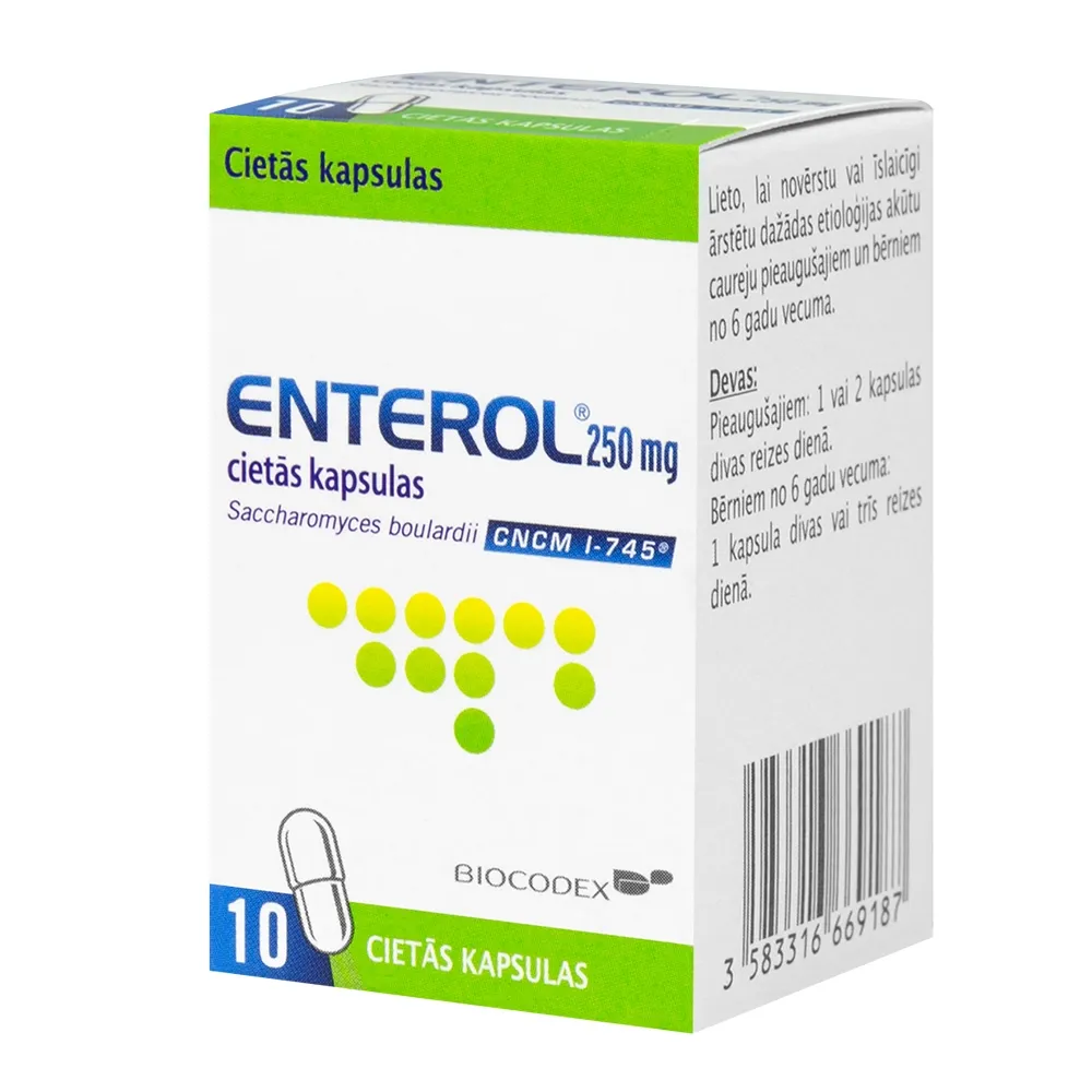 ENTEROL 250mg kapsulas, 10 gab. - Produkta attēls 