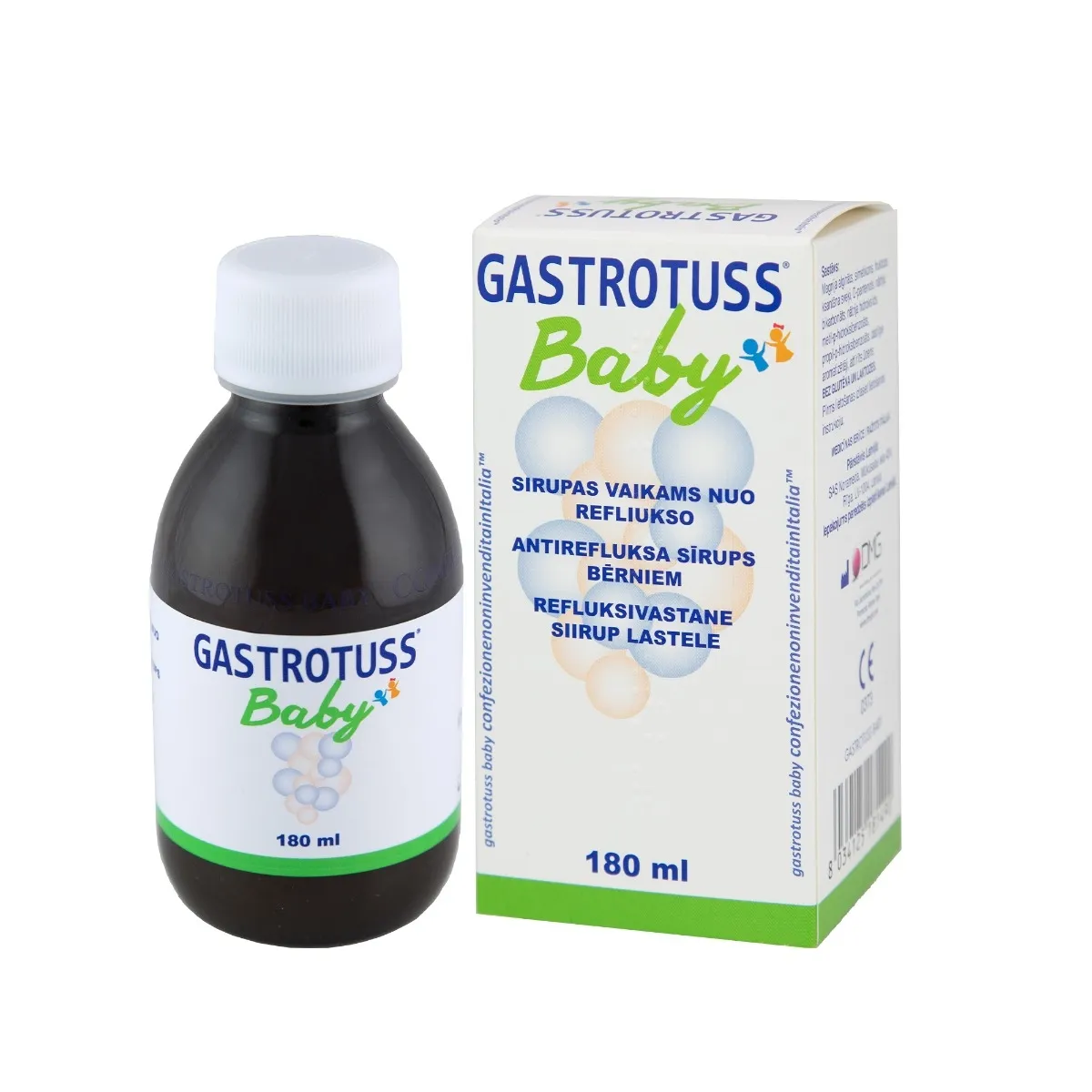 GASTROTUSS® BABY antirefluksa sīrups bērniem, 180 ml - Produkta attēls 1