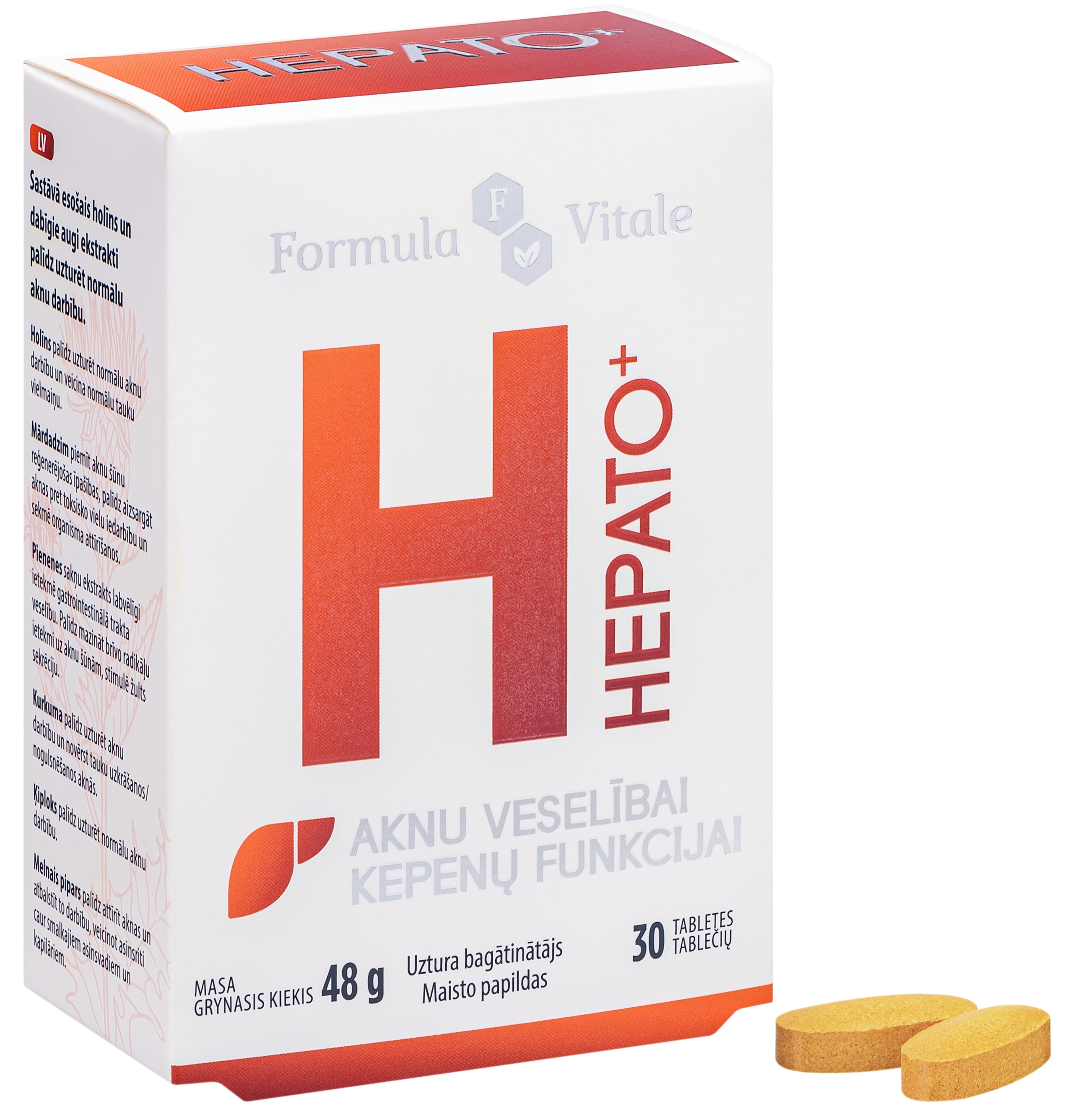FORMULA VITALE Hepato tabletes, 30 gab - Produkta attēls 