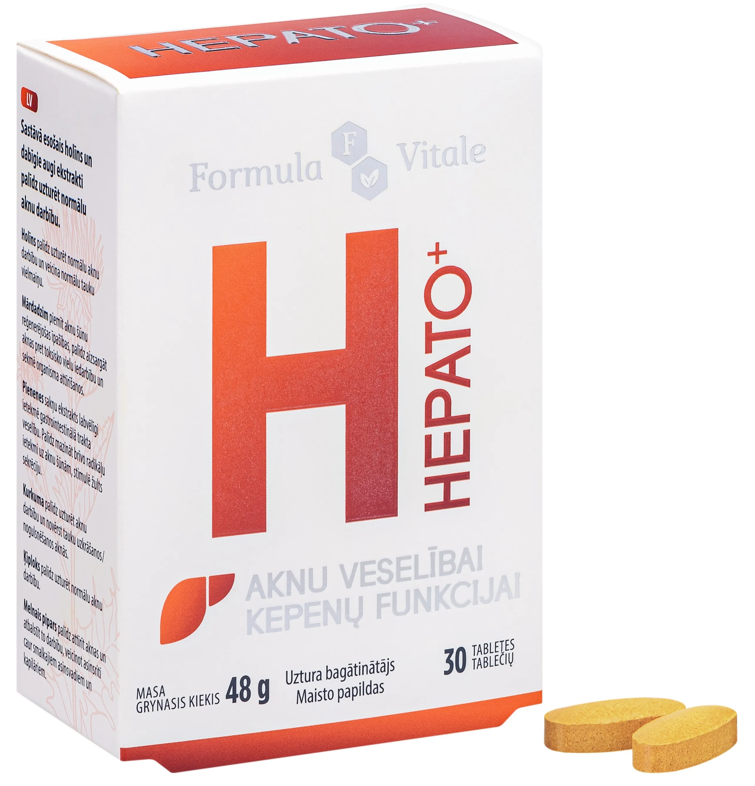 FORMULA VITALE Hepato tabletes, 30 gab - Produkta attēls 