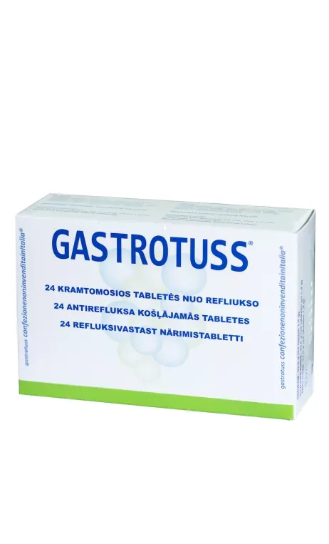 GASTROTUSS antirefluksa košļājamās tabletes, 24 gab. - Produkta attēls 1