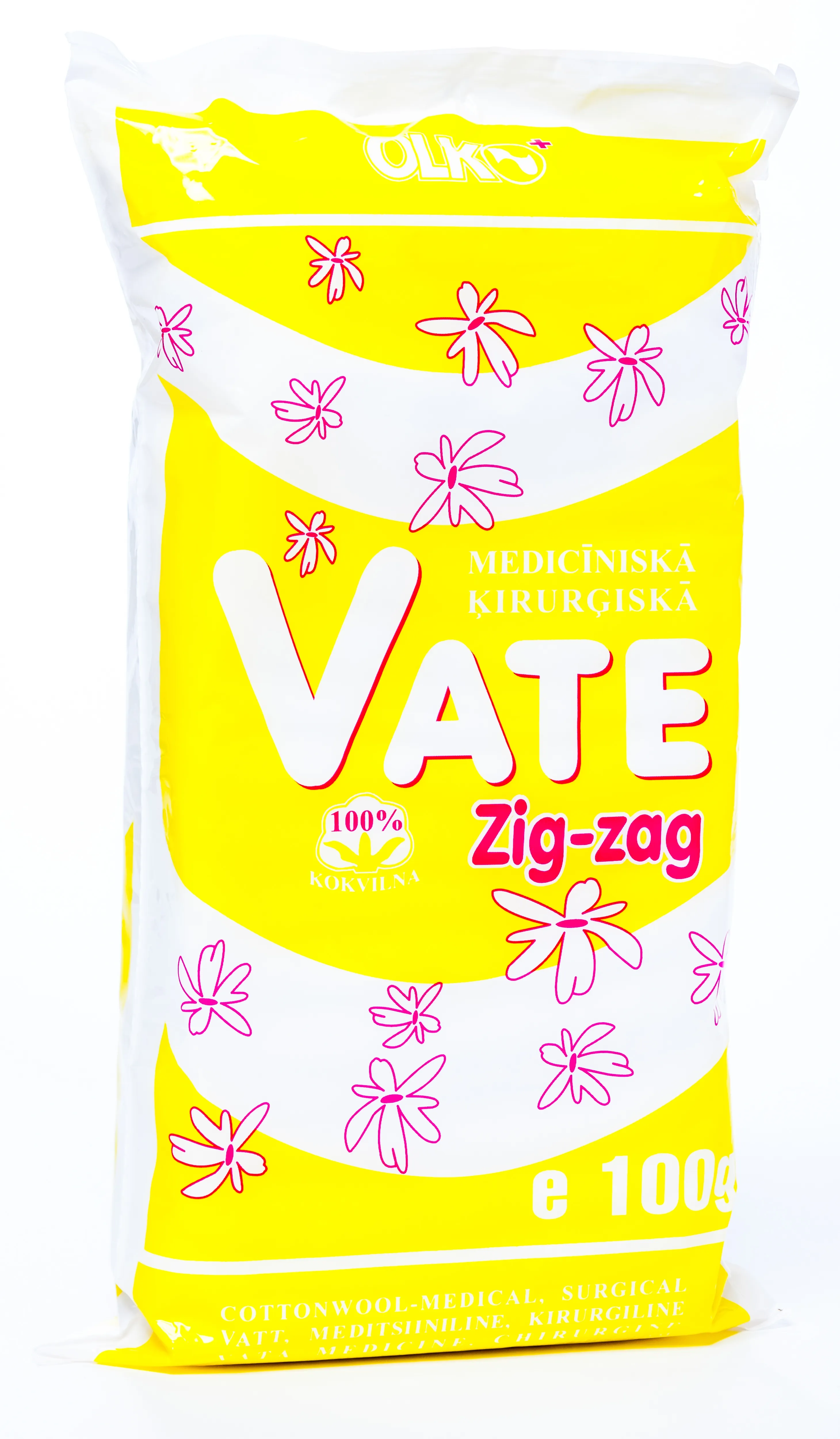 VATE MEDICĪNISKĀ ZIG-ZAG 100G (OLKO) - Produkta attēls 