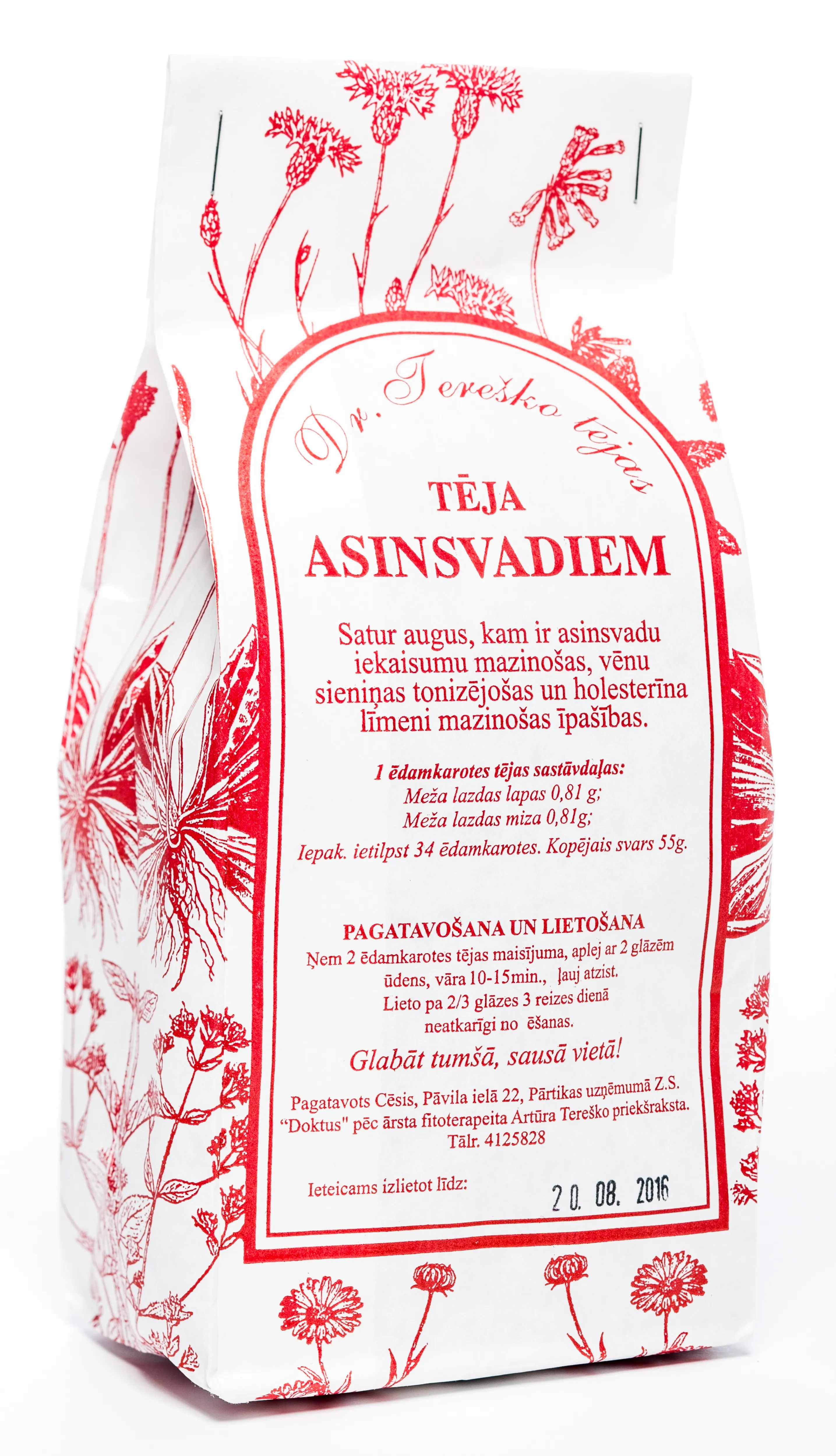 TEREŠKO tēja asinsvadiem, 60g - Produkta attēls 