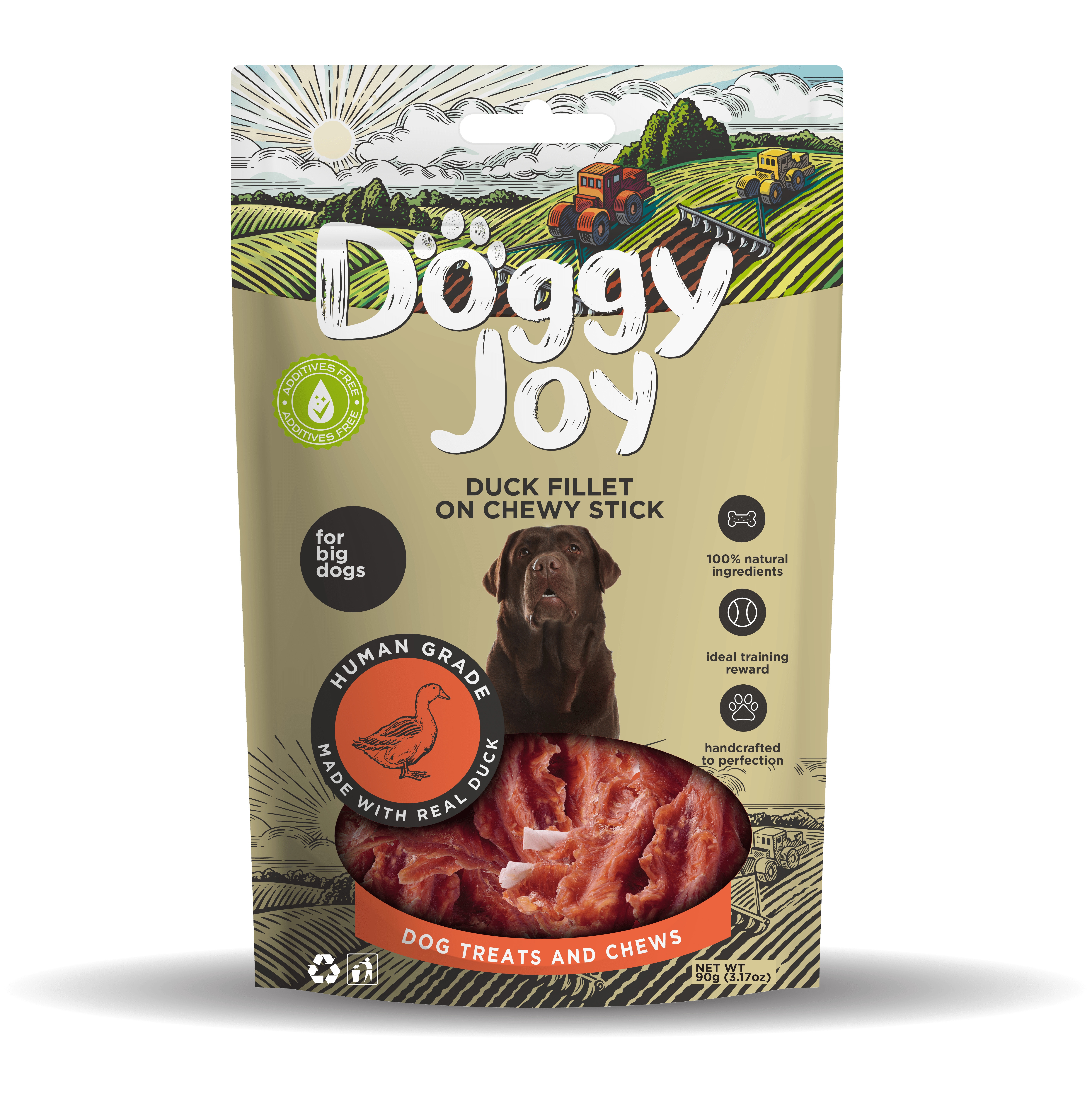DOGGY JOY PĪLES FILEJA UZ KOŠĻ NŪJIŅĀM SUŅIEM 90G - Produkta attēls 