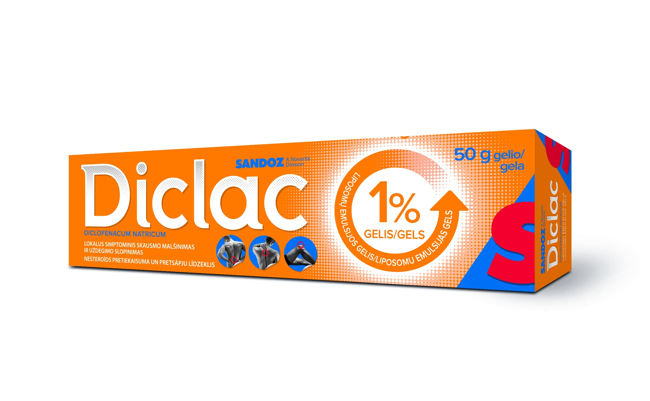DICLAC® 1% gēls, 50 g. - Produkta attēls 