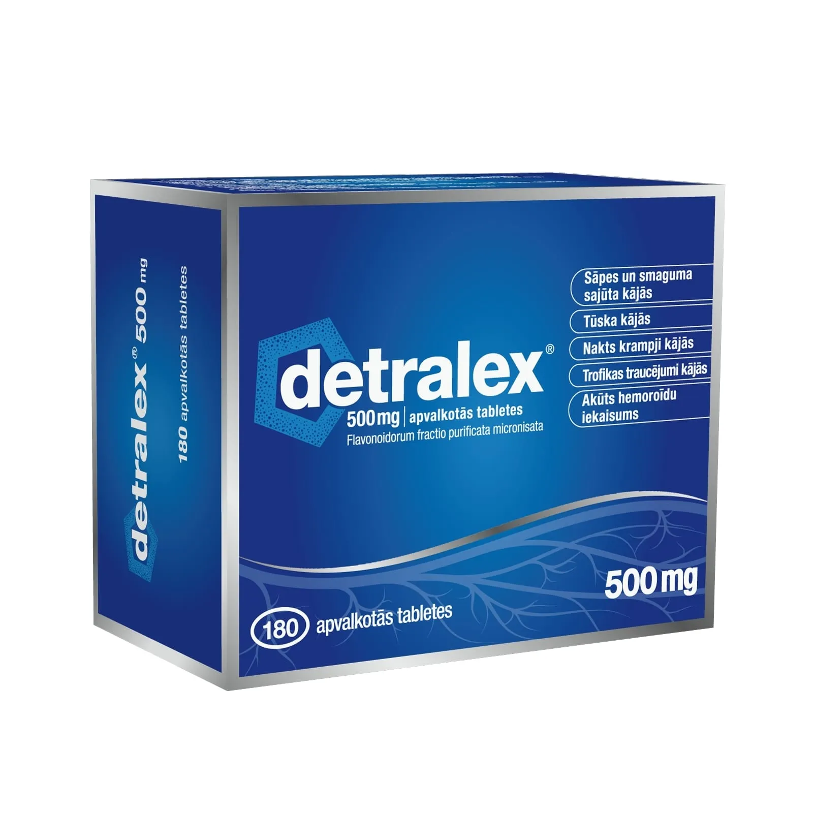 DETRALEX 500 mg tabletes, 180 gab. - Produkta attēls 