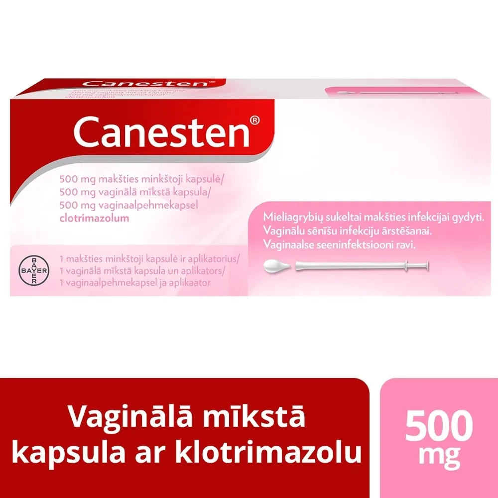 CANESTEN 500 mg vaginālā kapsula, 1 gab. - Produkta attēls 2