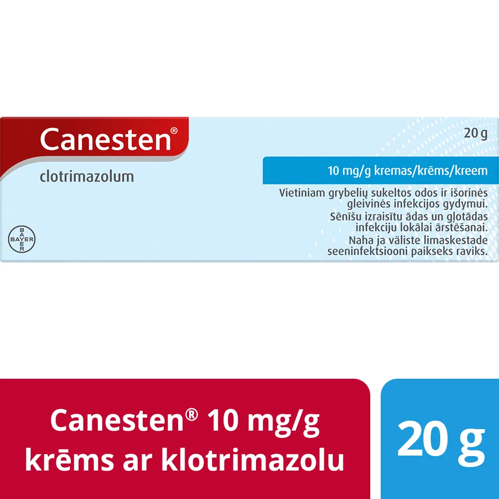 CANESTEN krēms, 10 mg/ g, 20 g. - Produkta attēls 2