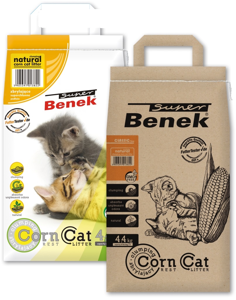Certech Benek Corn Cat kukurūzas pakaiši Natural, 7L - Produkta attēls 