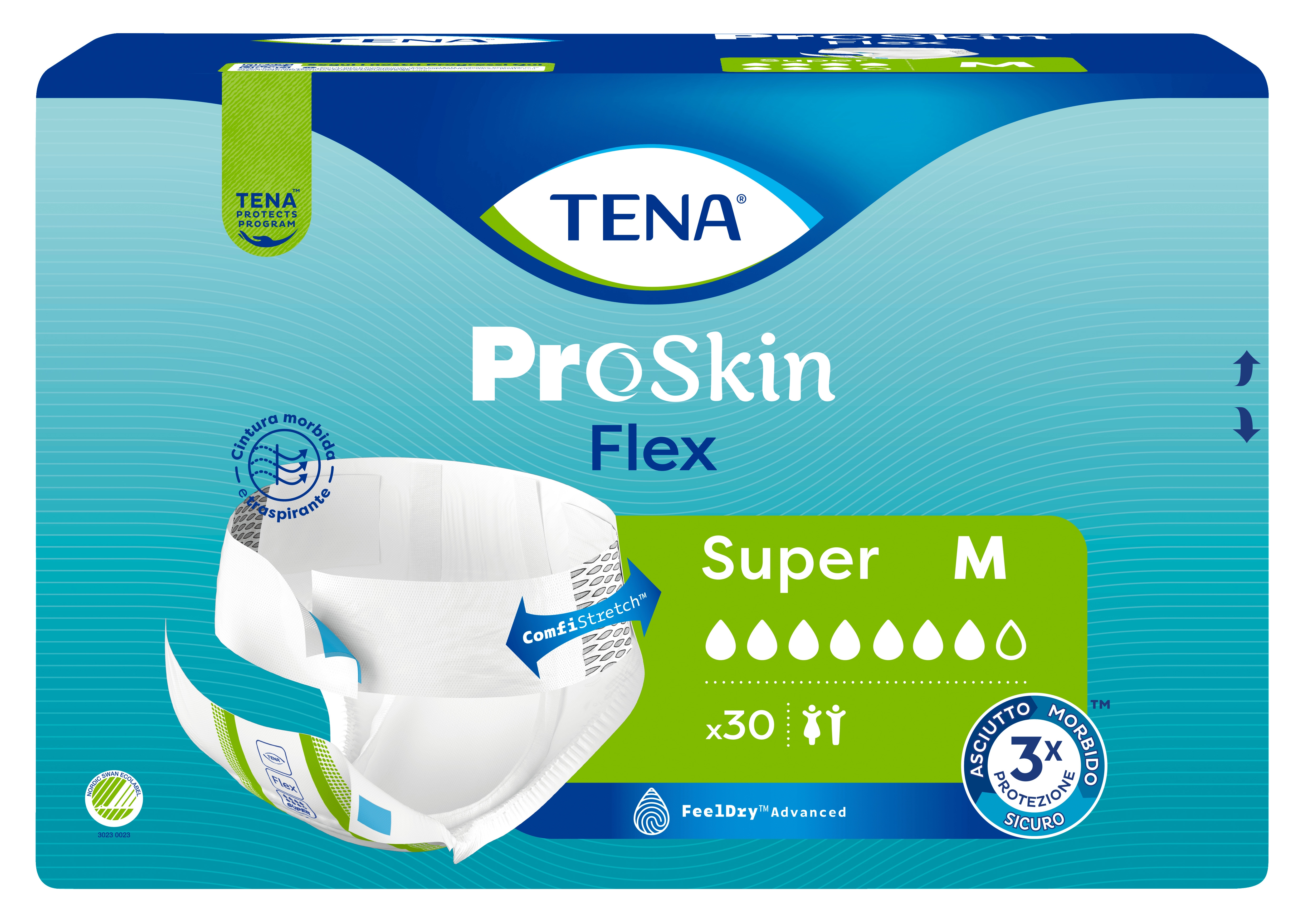 TENA Flex Super jostiņbikses M izmērs, 30 gab. - Produkta attēls 
