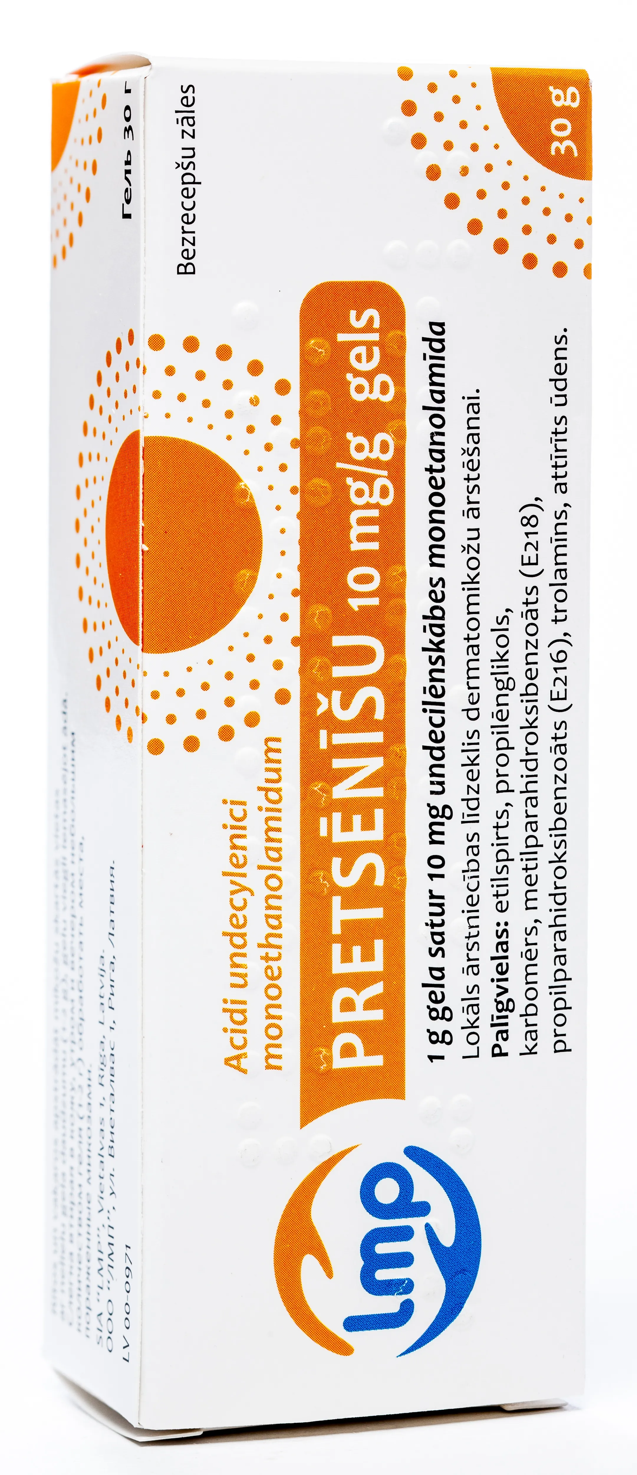 PRETSĒNĪŠU 10MG/G GĒLS 30G - Produkta attēls 