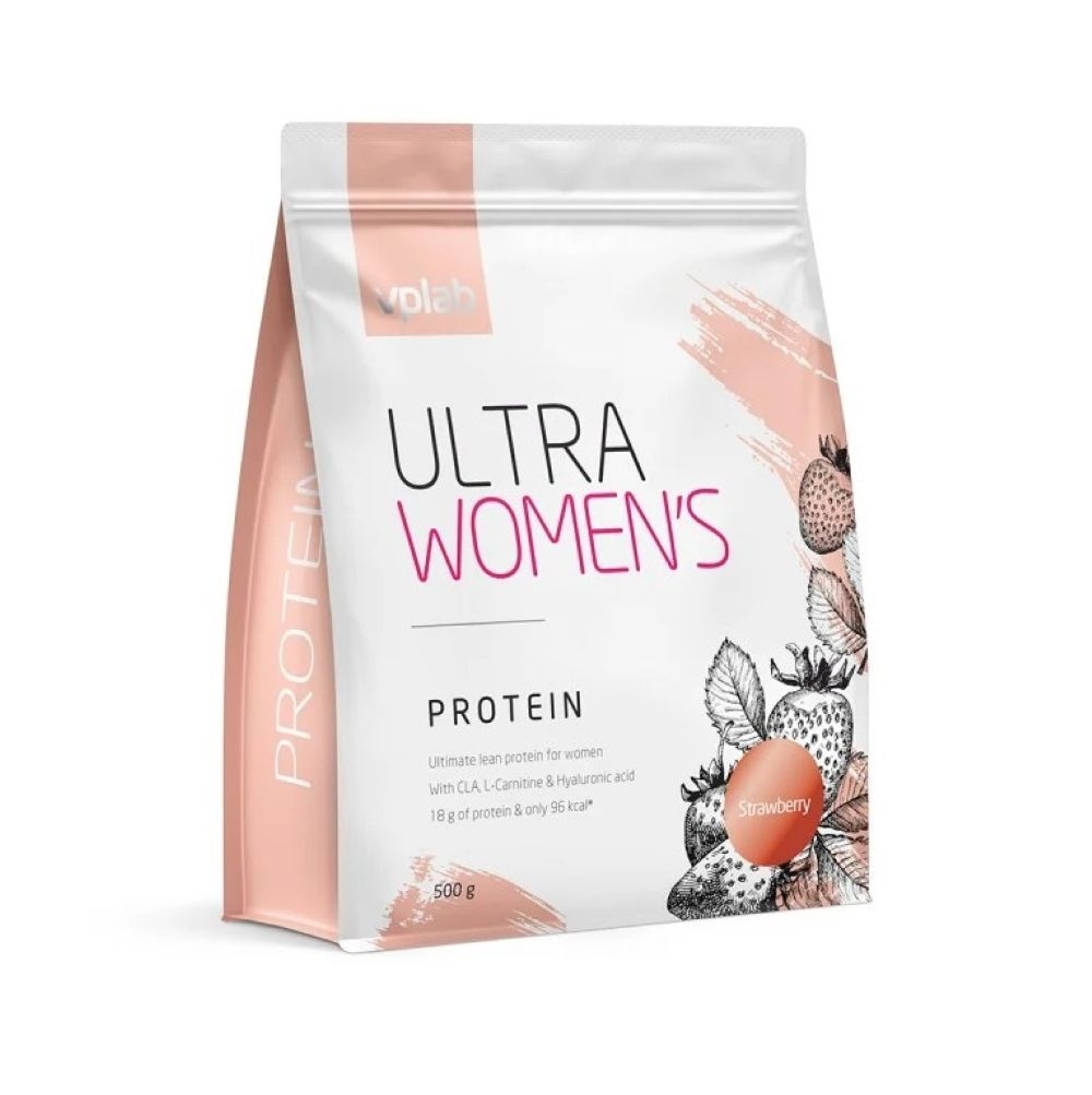 VPLAB Ultra Women's Protein Strawberry pulveris 500g - Produkta attēls 