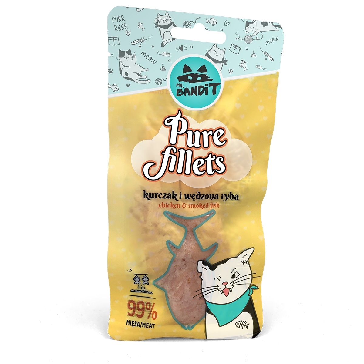 MR.BANDIT CAT VISTAS UN KŪPINĀTAS ZIVS FILEJA 30G - Produkta attēls 