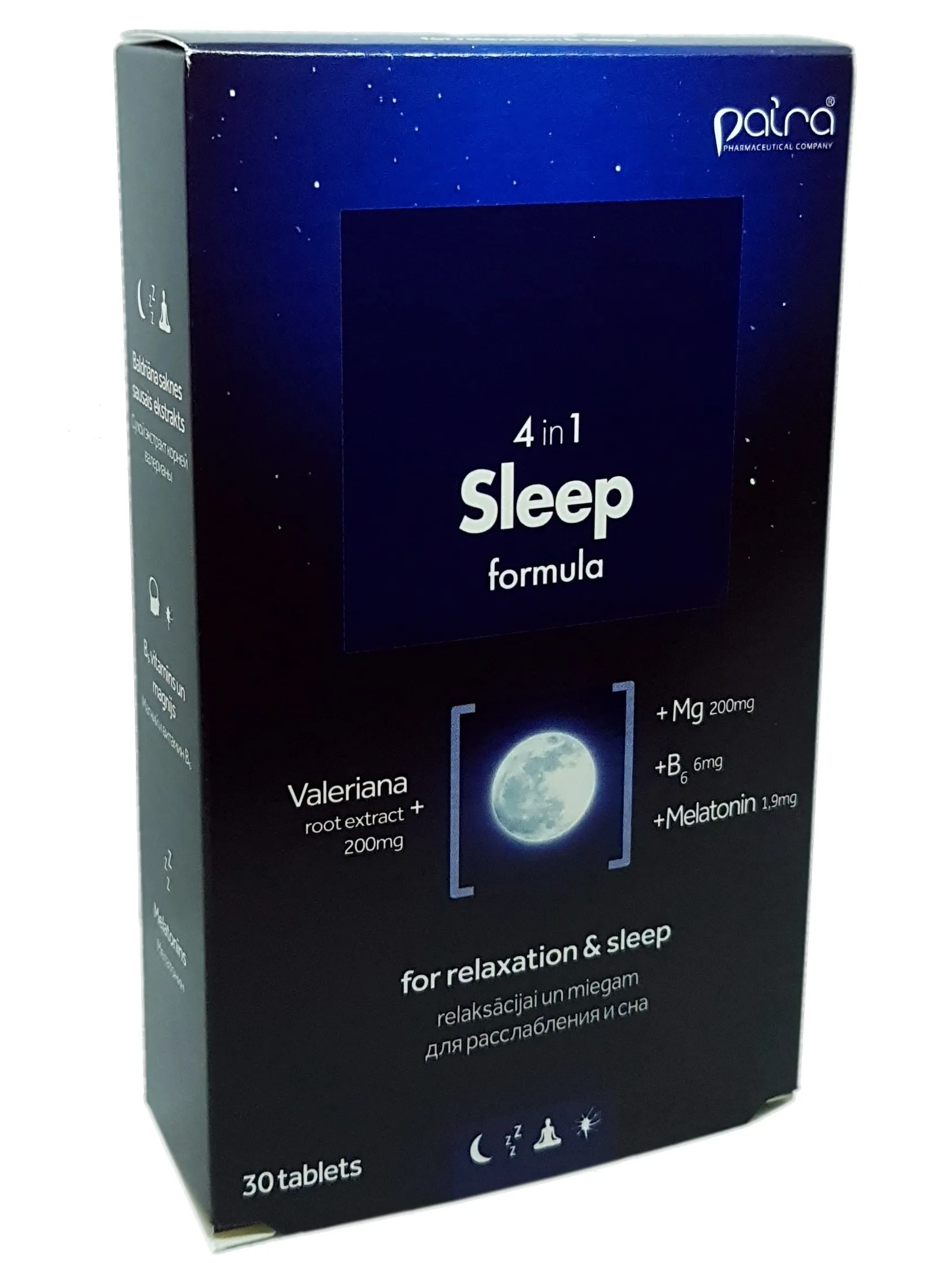 SLEEP FORMULA “4 in 1” tabletes, 30 gab. - Produkta attēls 