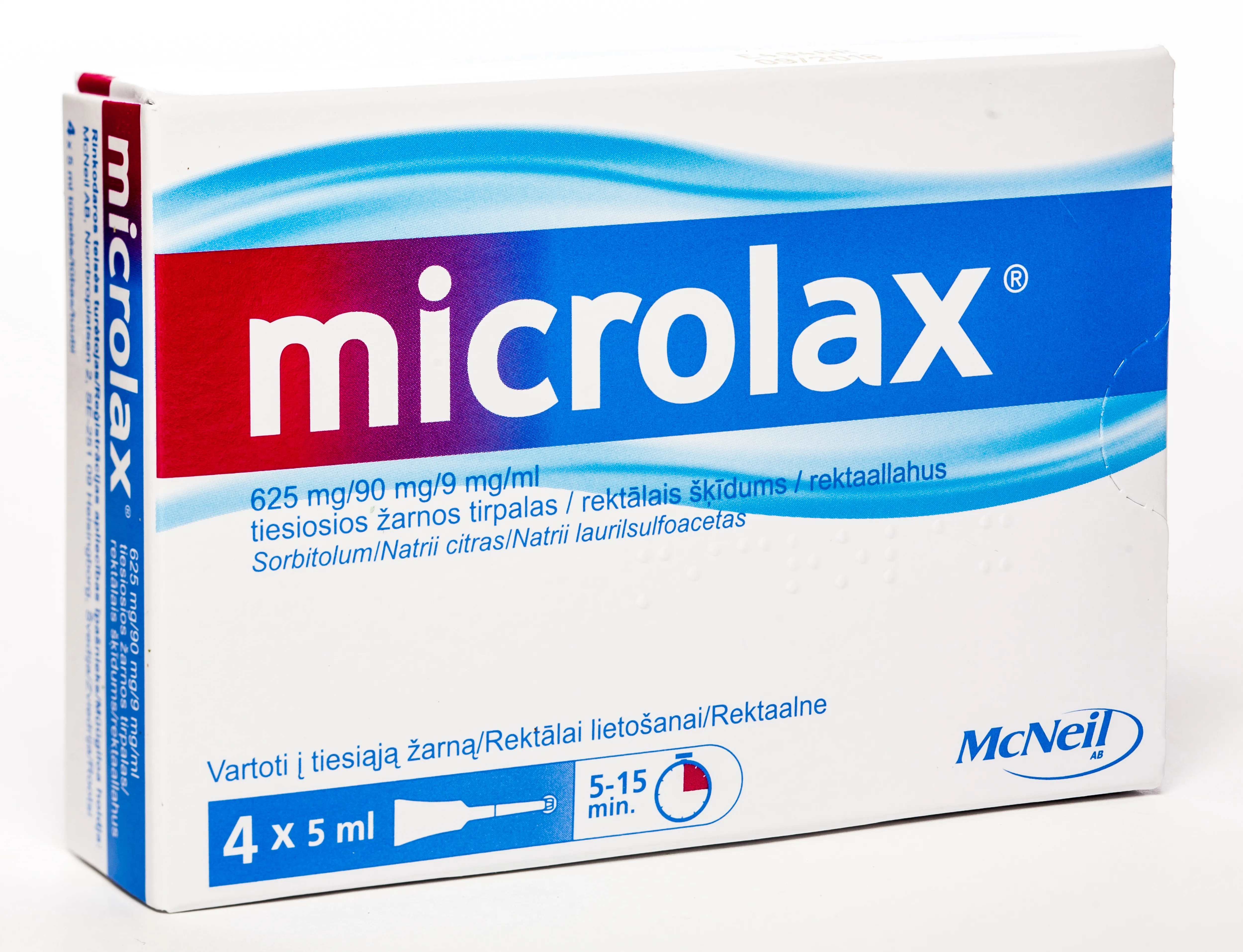 MICROLAX 5ML VIENREIZLIETOJAMĀS KLIZMAS N4 - Produkta attēls 