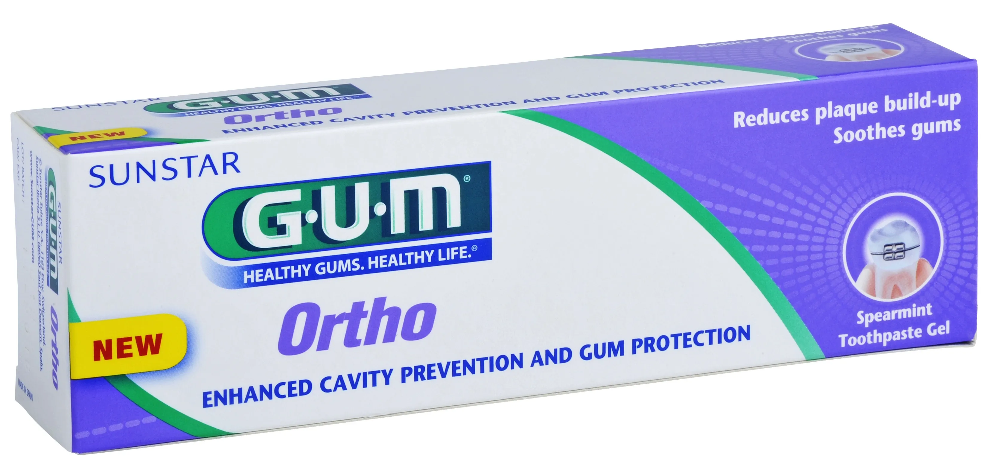 GUM® Ortho zobu pasta-gels, 75 ml - Produkta attēls 