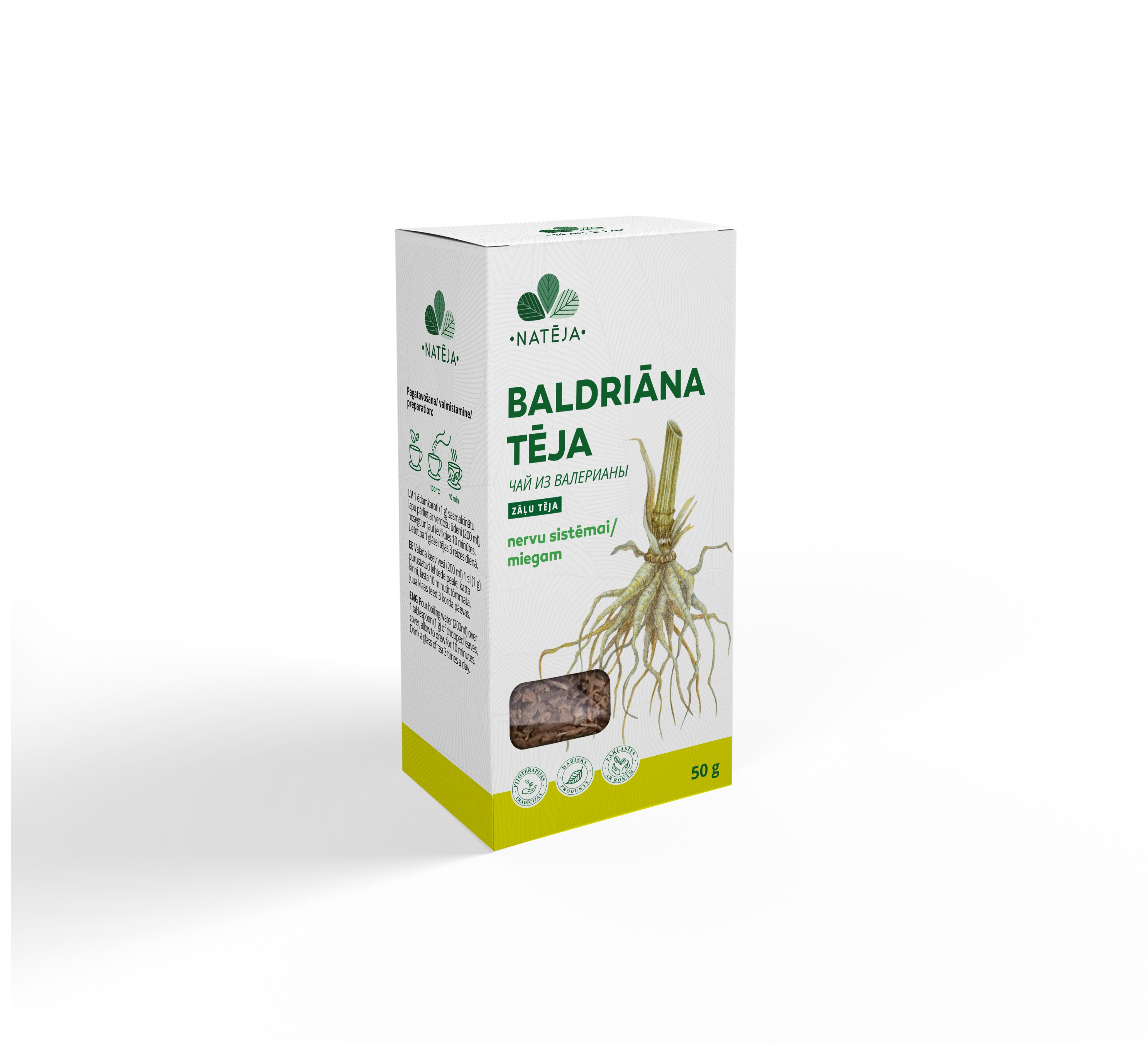 NATĒJA Baldriāna tēja, 50g - Produkta attēls 