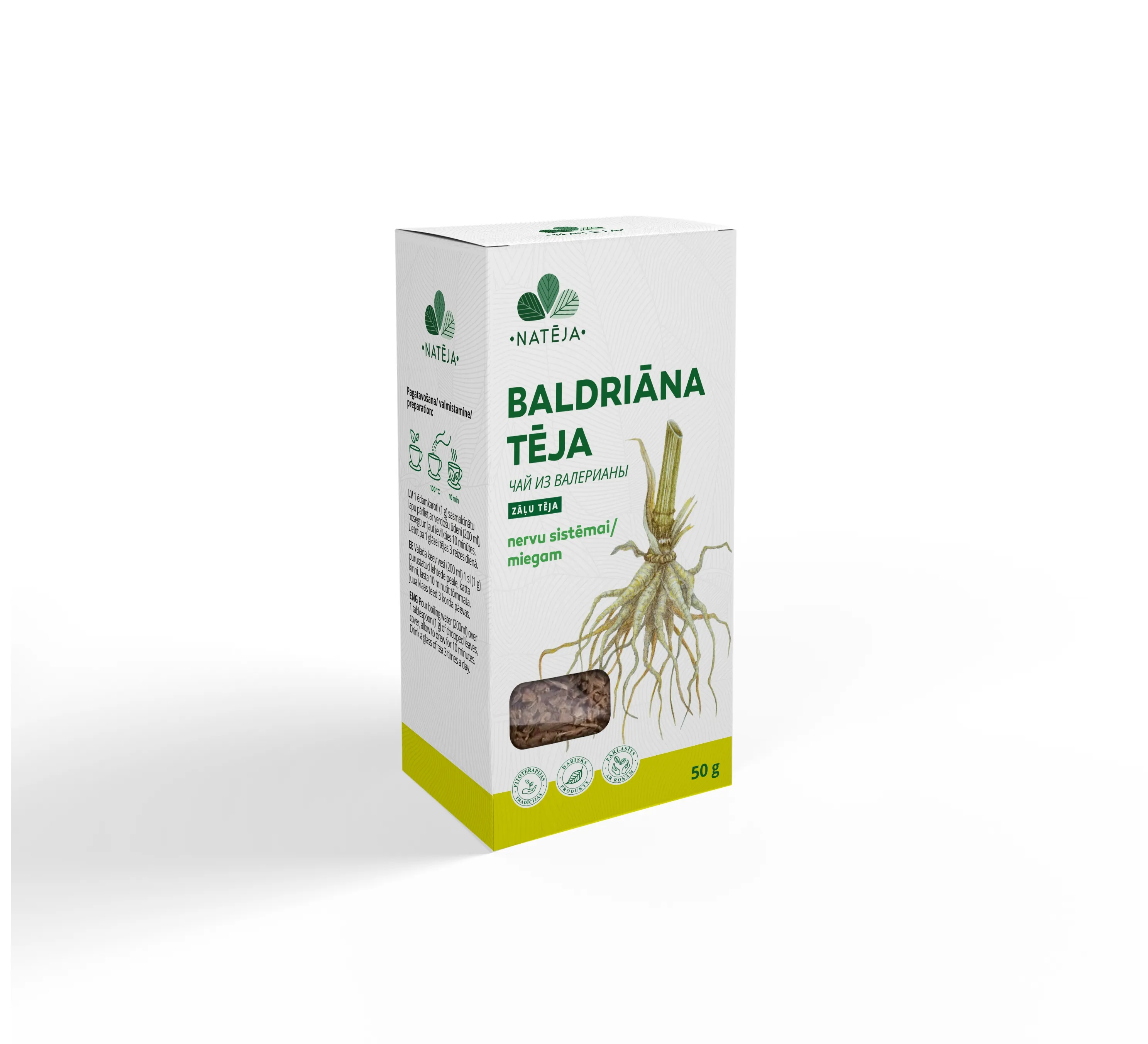 NATĒJA Baldriāna tēja, 50g - Produkta attēls 