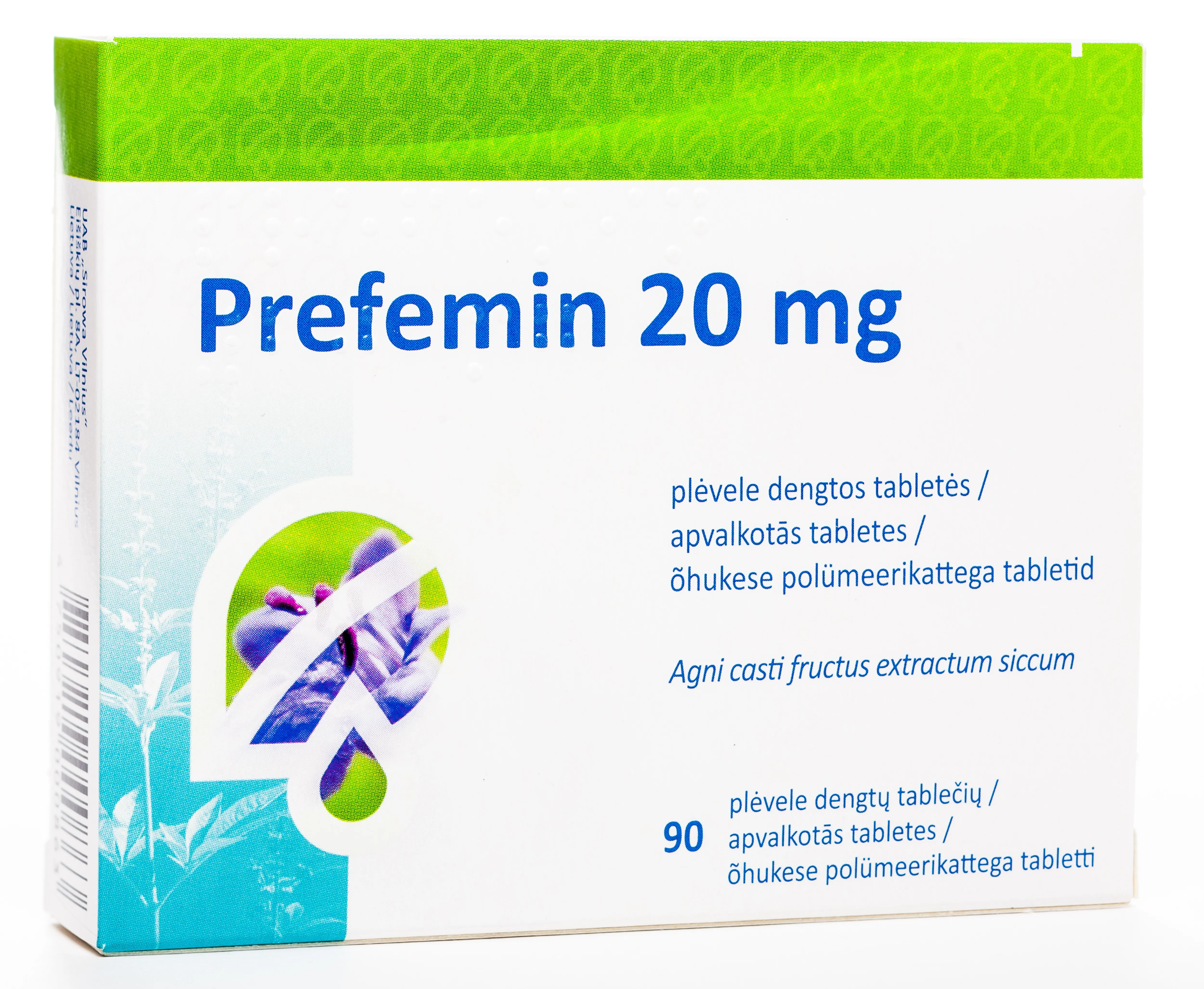 PREFEMIN 20 mg tabletes, 90 gab. - Produkta attēls 