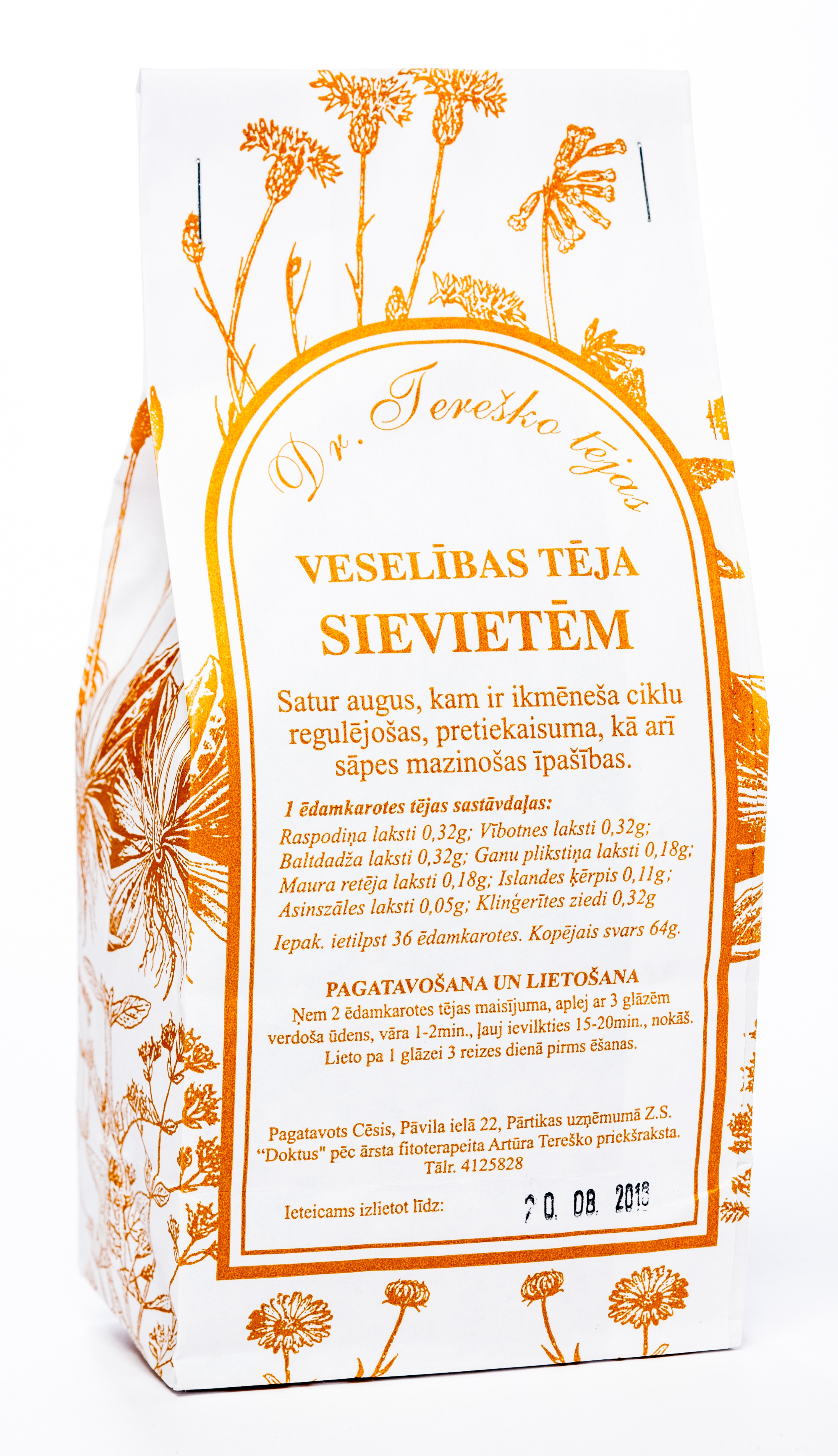 TEREŠKO tēja sievietēm, 64 g - Produkta attēls 