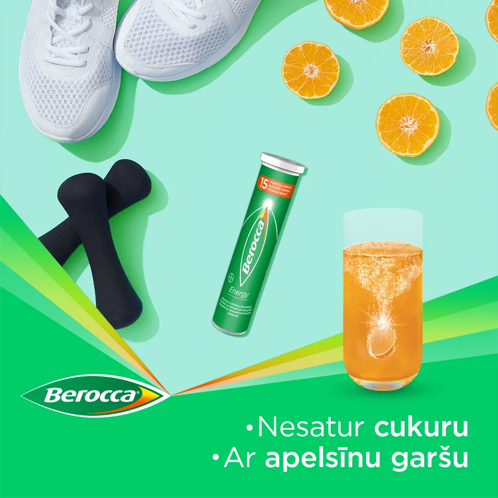 BEROCCA Energy putojošās tabletes, 15gab - Produkta attēls 3