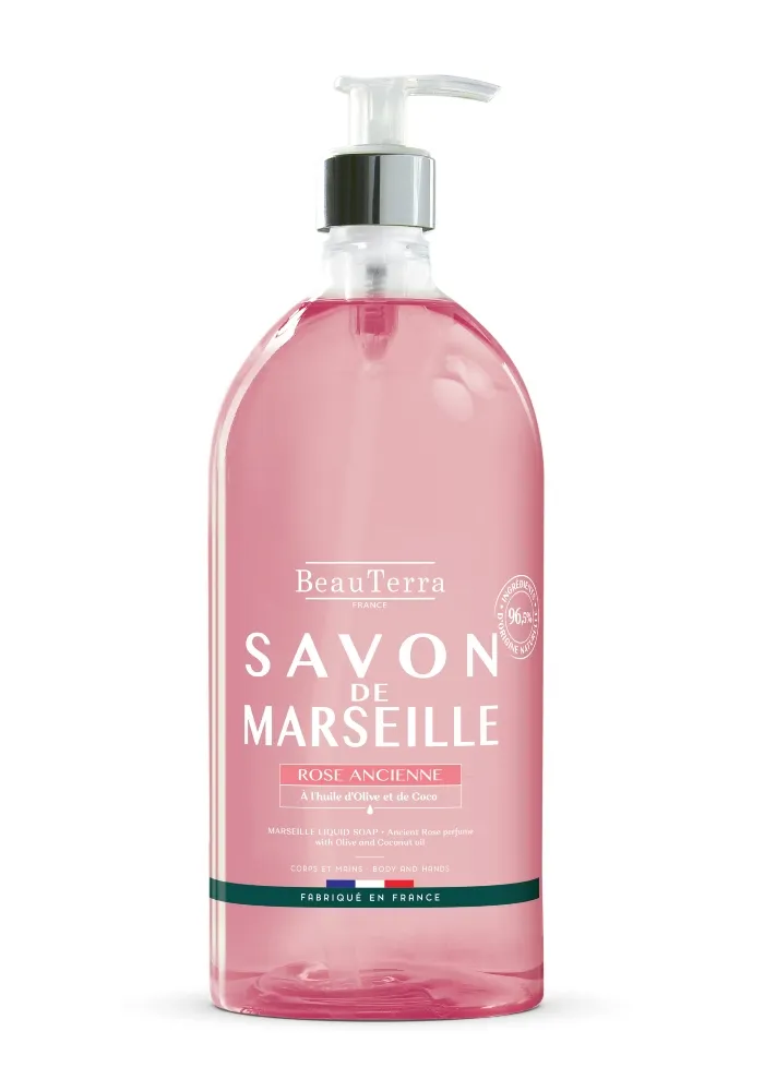 BEAUTERRA antīko rožu Marseļas šķidrās ziepes, 1 l - Produkta attēls 