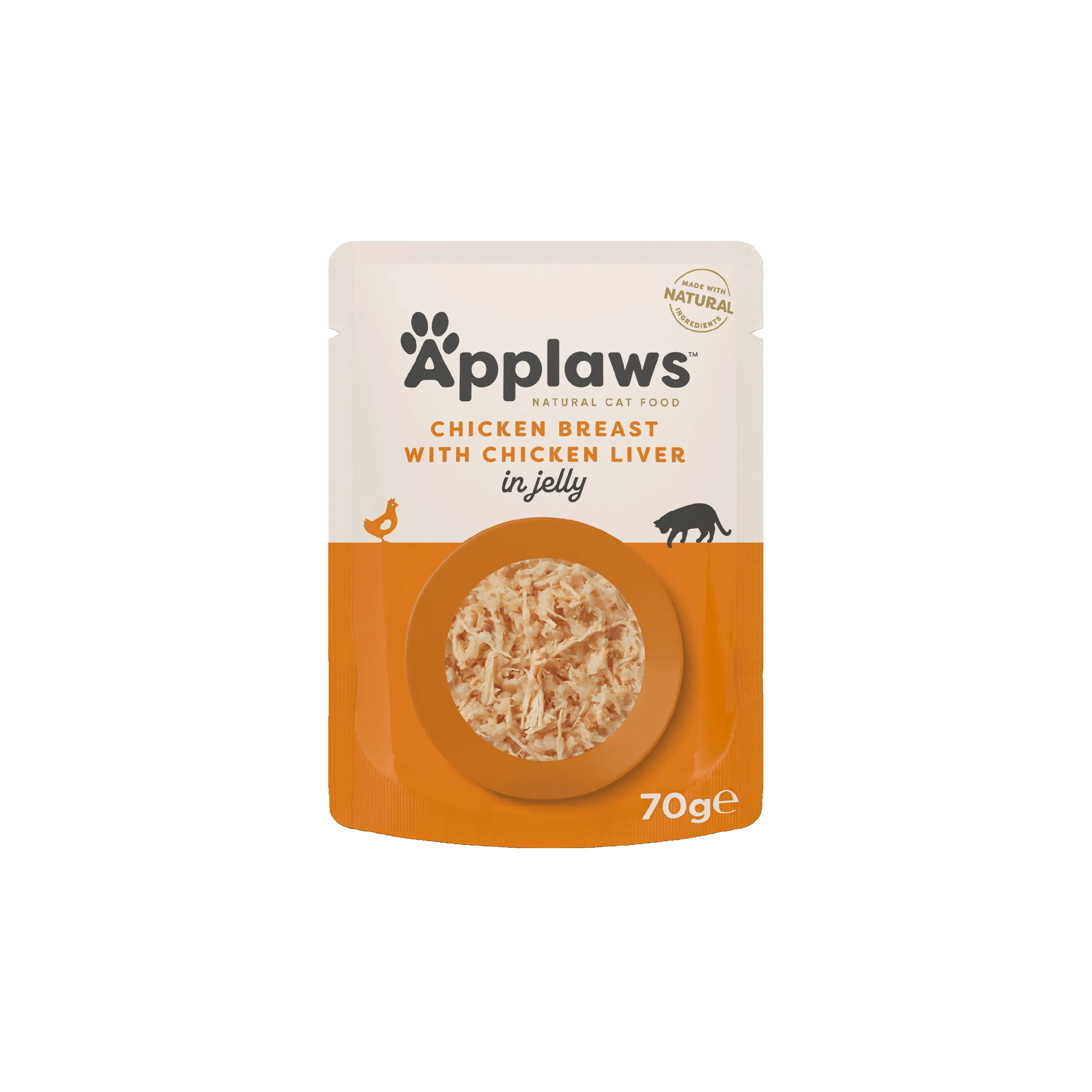Applaws kaķu mitrā barība paciņā vista/aknas želejā 70g - Produkta attēls 