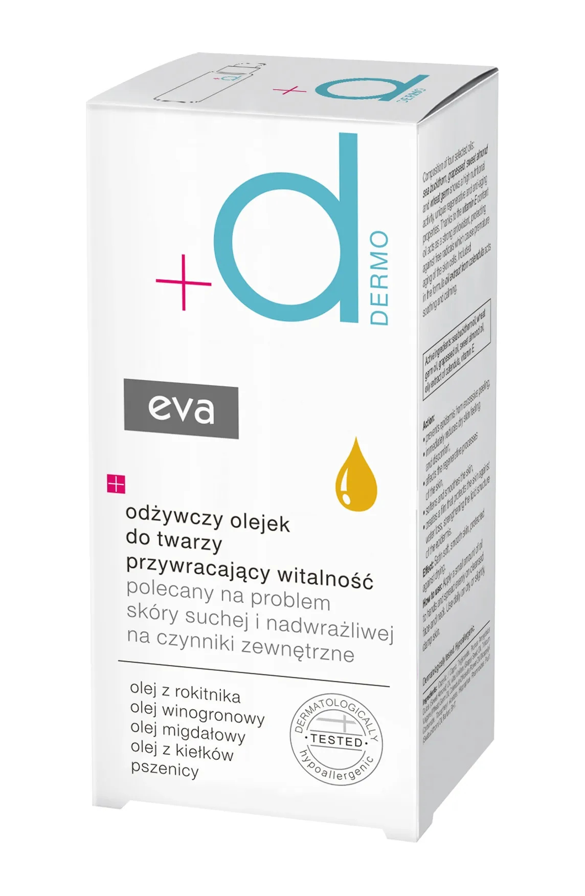 EVA DERMO barojoša eļļa sausai sejas ādai, 30 ml - Produkta attēls 