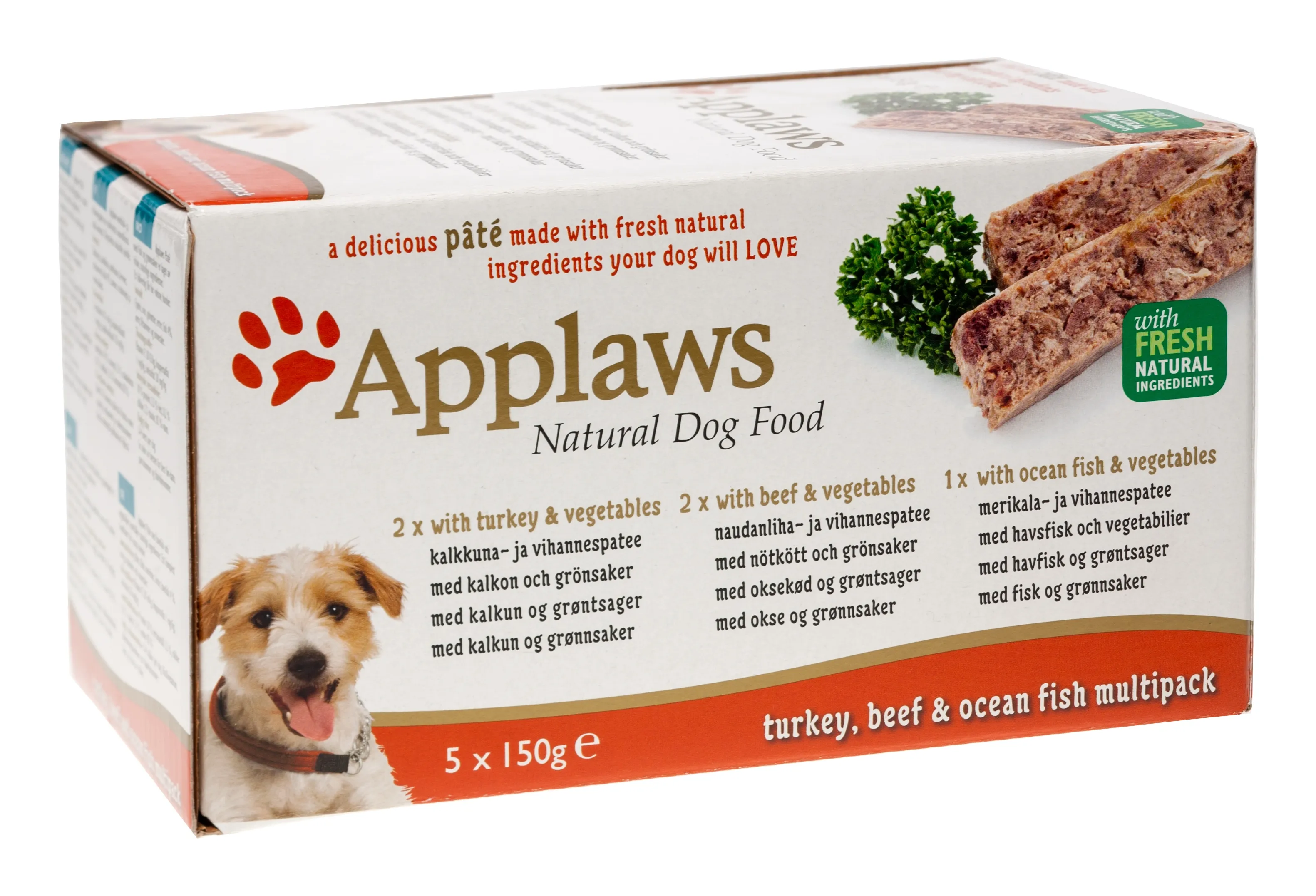 Applaws suņu pastēte izlase tītars/liellops/zivs 150g N5 (6257) - Produkta attēls 