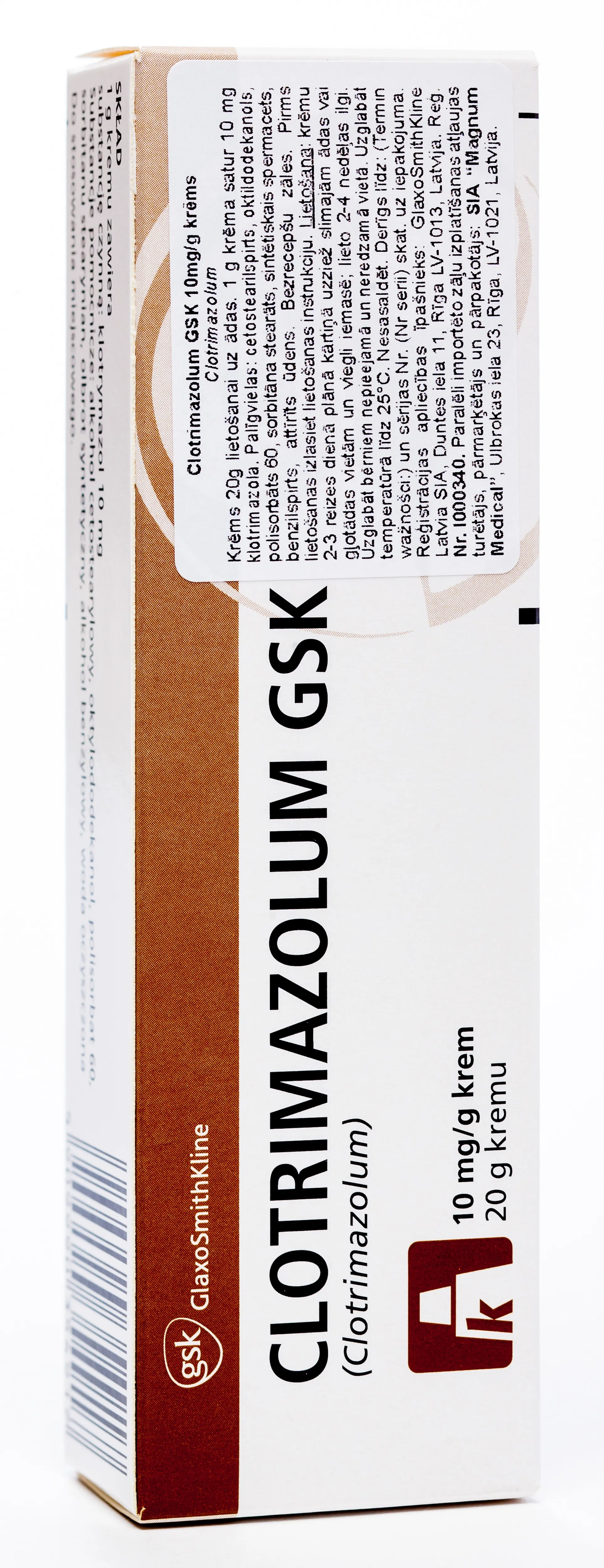 CLOTRIMAZOLUM CRM 1%  20G PI M - Produkta attēls 