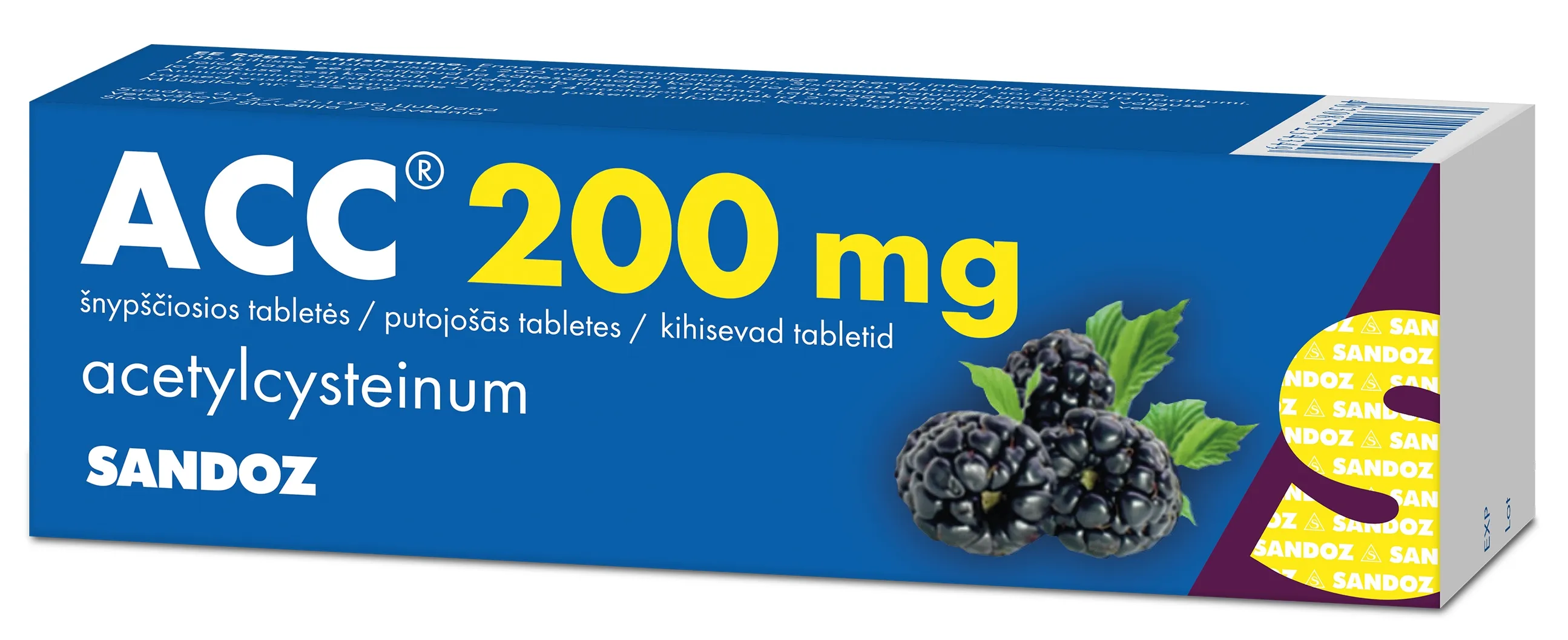 ACC 200 putojošās tabletes, 20 gab. - Produkta attēls 