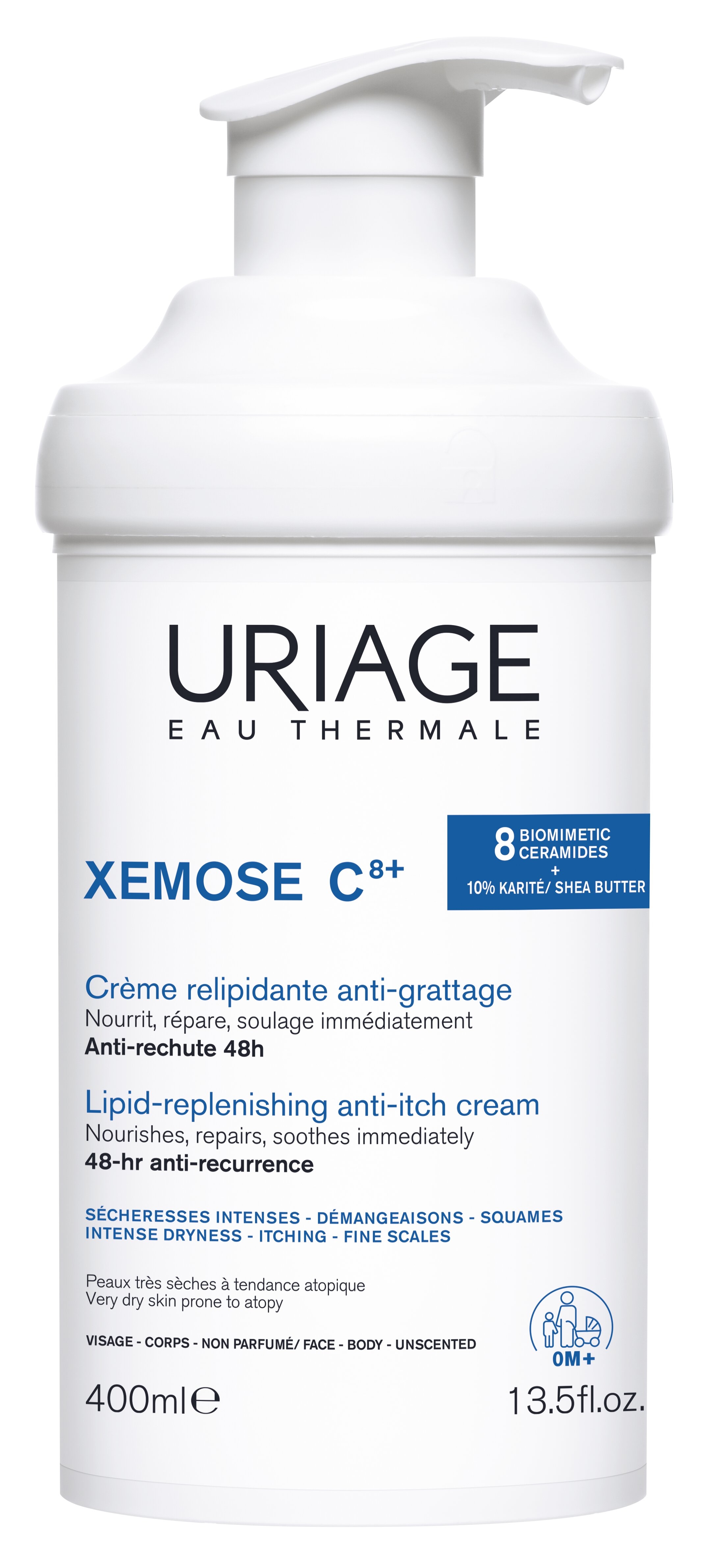 URIAGE Xemose Lipid-Replenishing Anti-Irritation krēms, 400 ml - Produkta attēls 