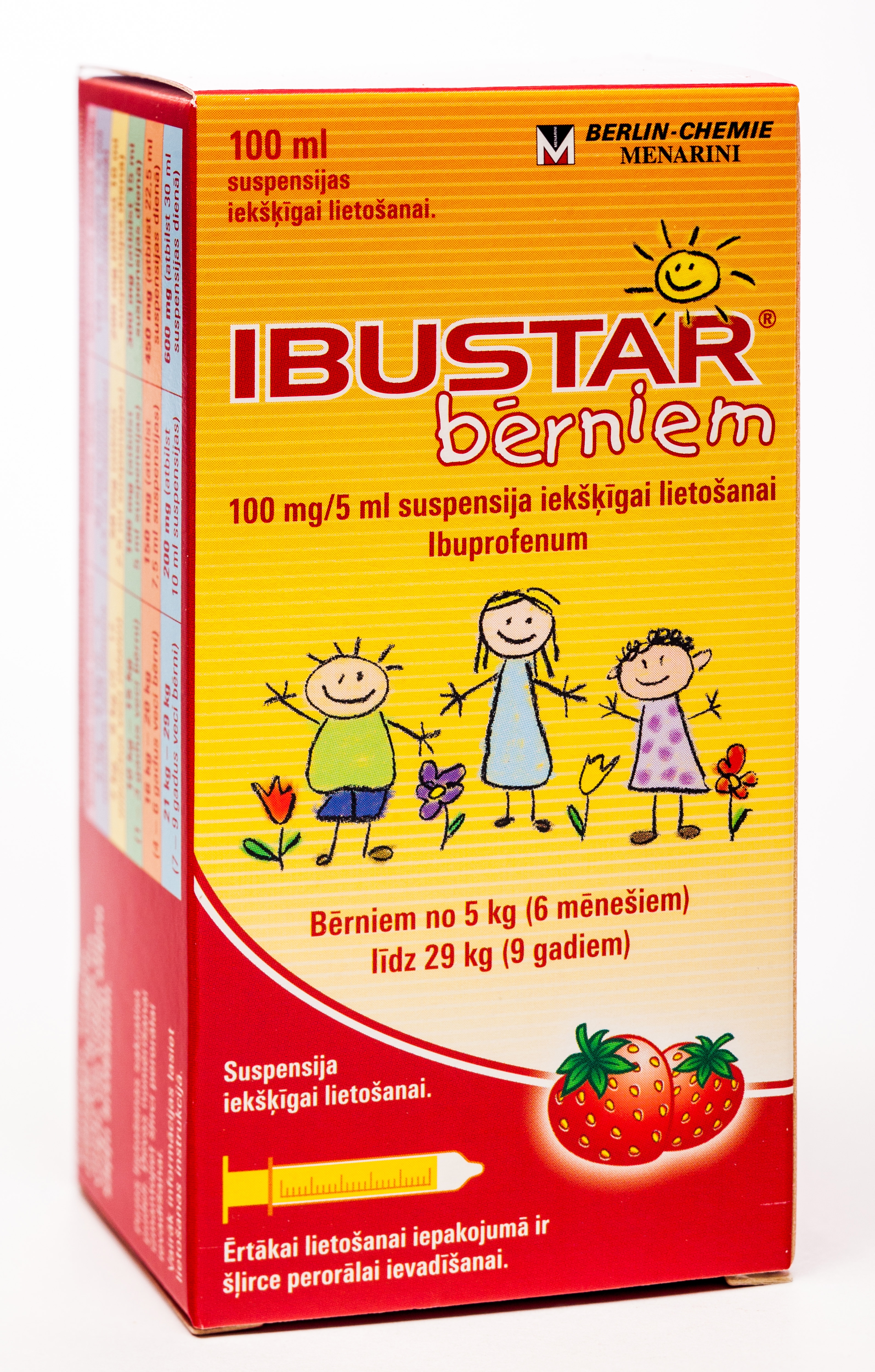 IBUSTAR bērniem 100mg/5ml suspensija, 100 ml - Produkta attēls 