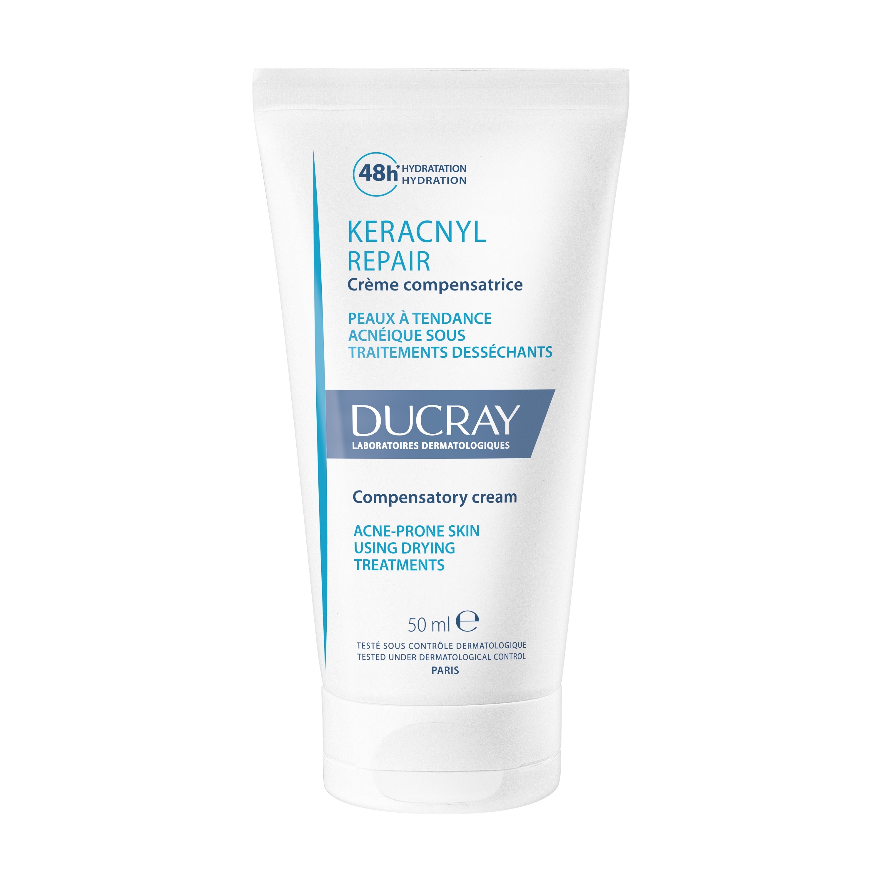 DUCRAY Keracnyl atjaunojošs, mitrinošs krēms, 50 ml - Produkta attēls 
