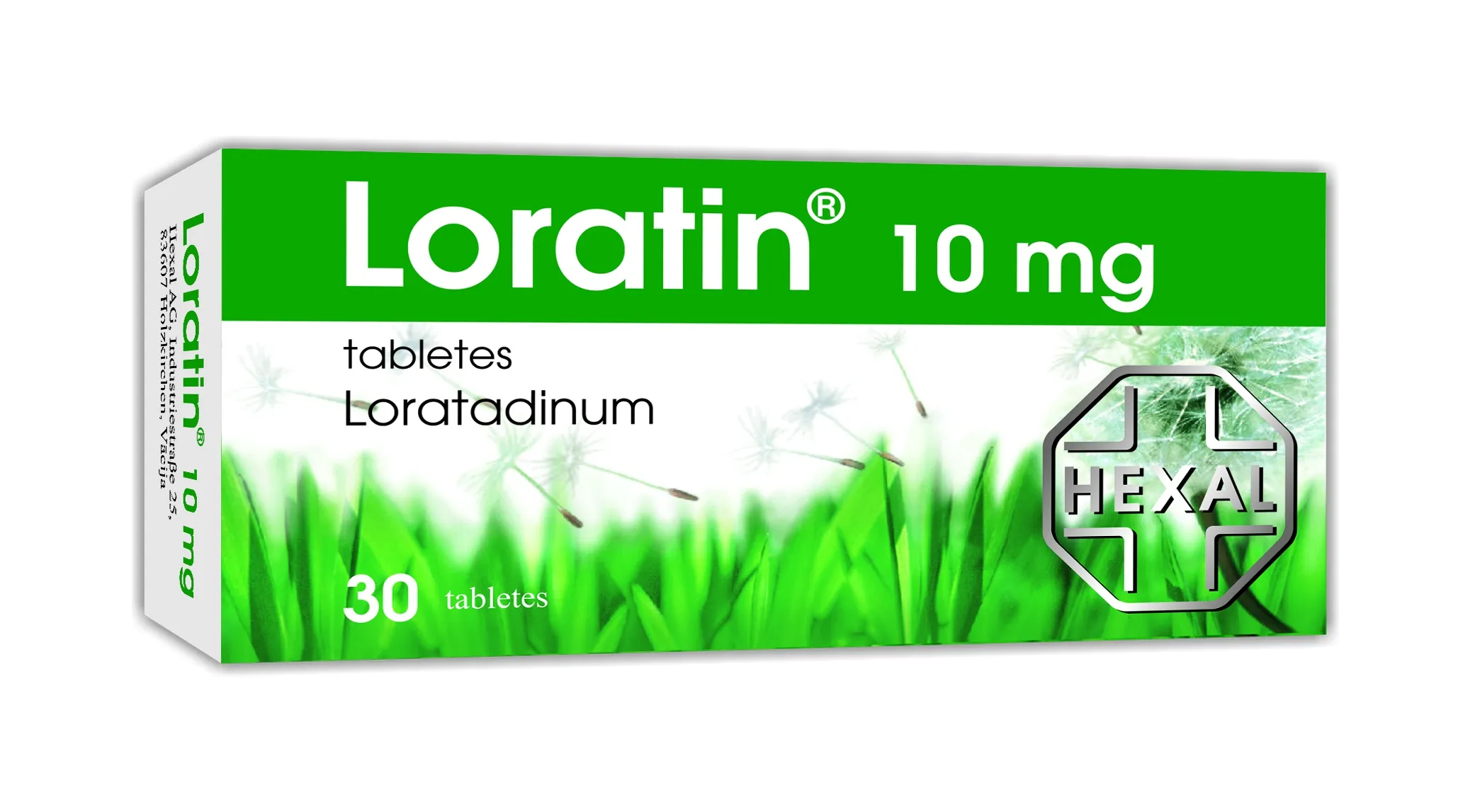 LORATIN 10MG TBL N30 HEXAL - Produkta attēls 