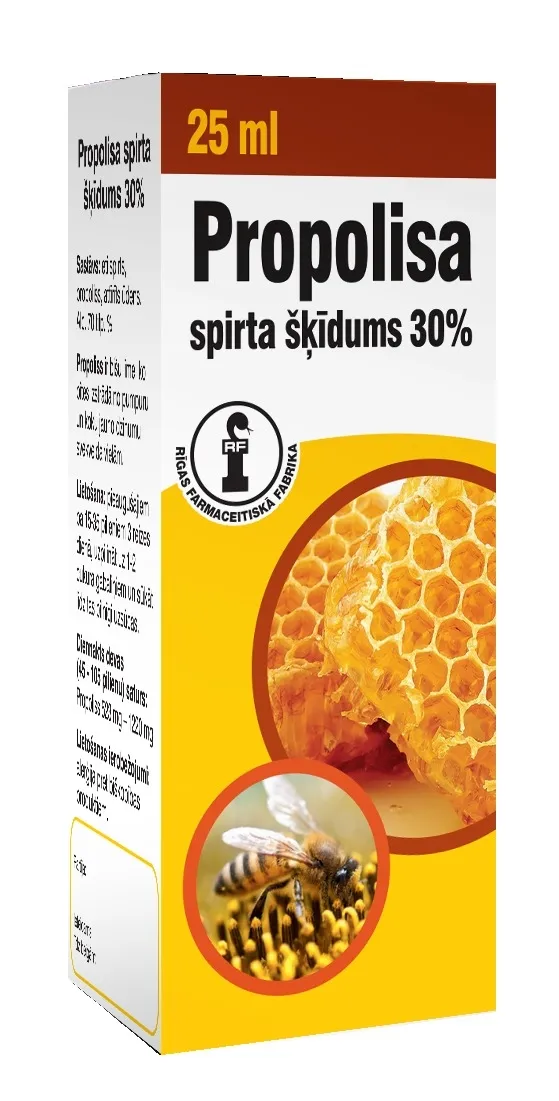 RFF Propolisa spirta šķīdums 30%, 25 ml - Produkta attēls 