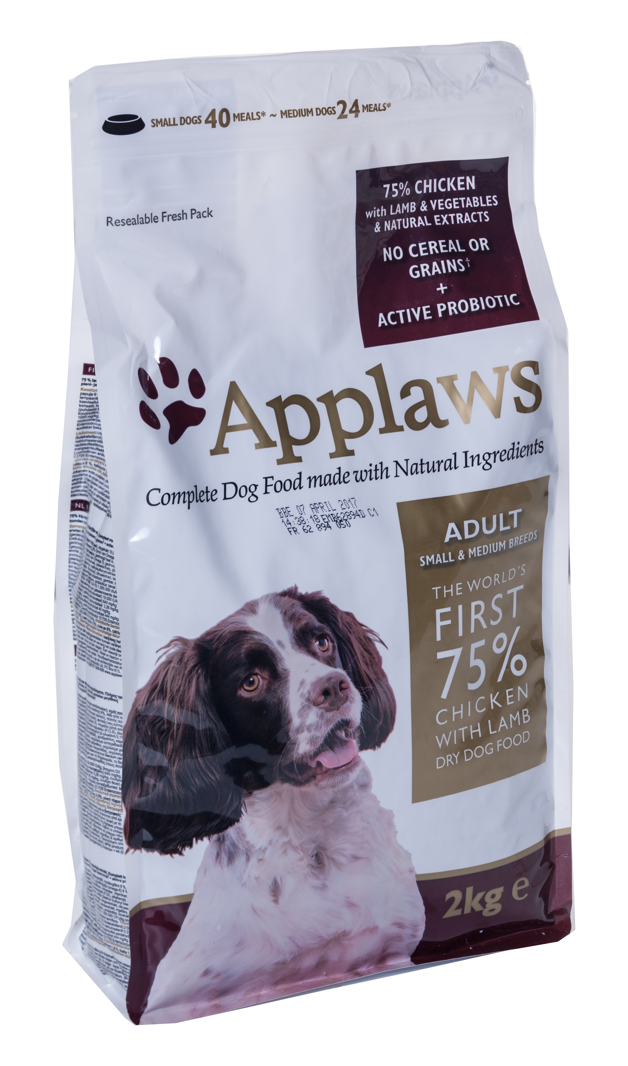 Applaws suņu sausā barība mazām&vid. šķirnēm vista/jērs 2kg - Produkta attēls 