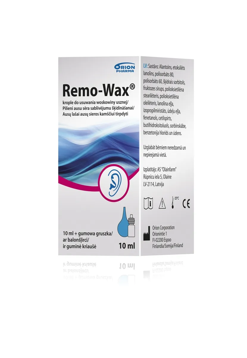 REMO-WAX Ausu sēra sķīdināšanai, 10 ml. (+Pumpis) - Produkta attēls 